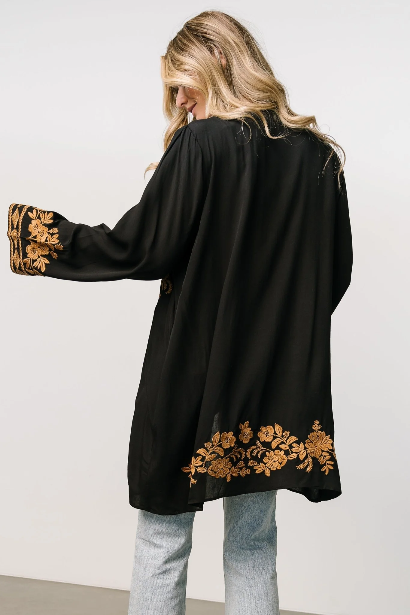 Rigby Kimono | Black + Camel