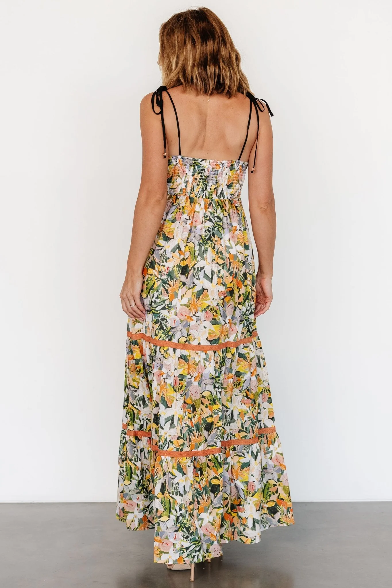Pierrette Maxi Dress | Tangerine Multi
