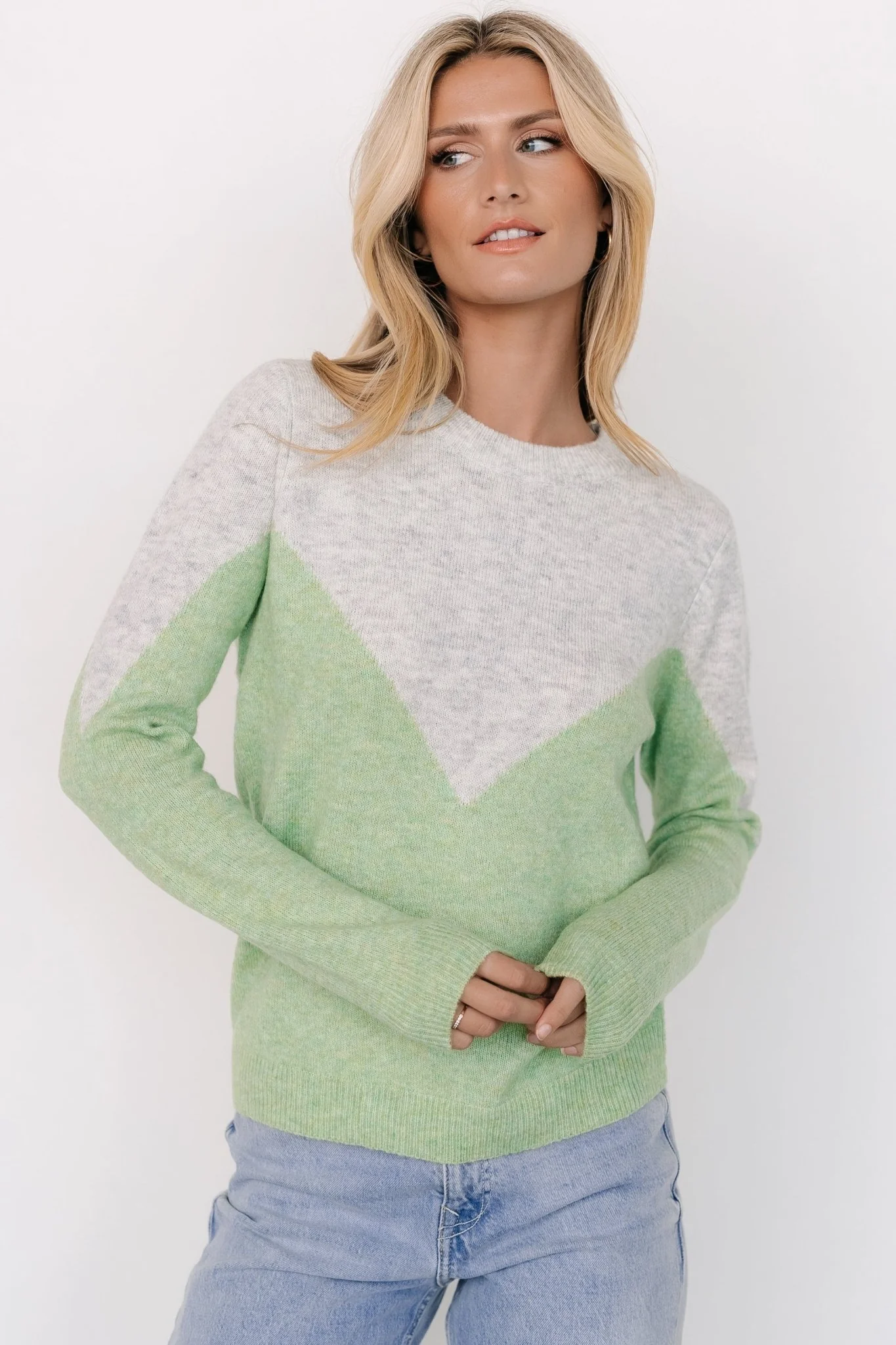 Tanner Sweater | Gray + Green
