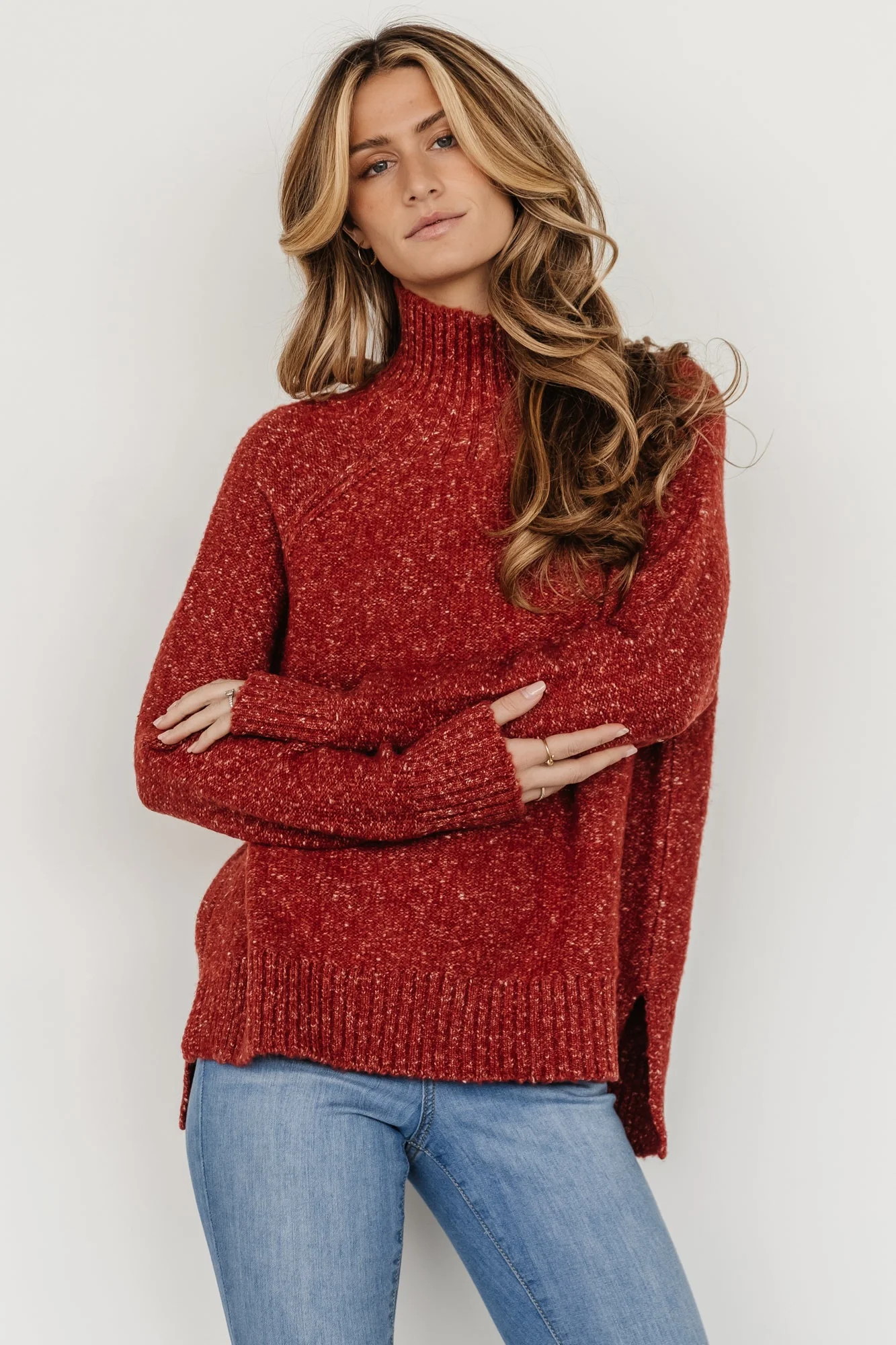 Oaklynn Turtleneck Sweater | Heather Rust