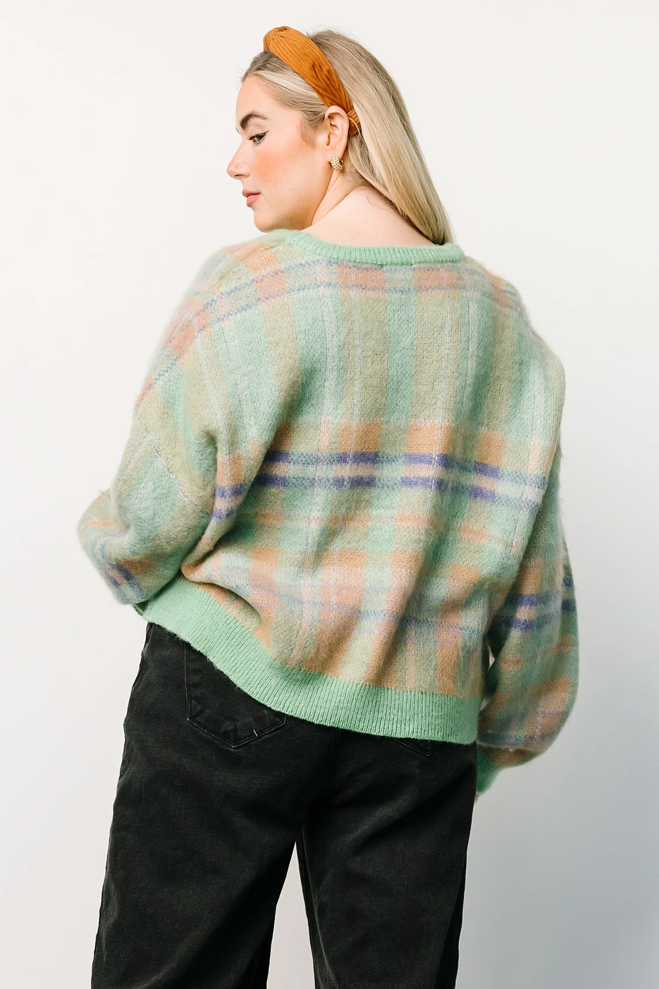 Brentridge Plaid Sweater | Green Multi