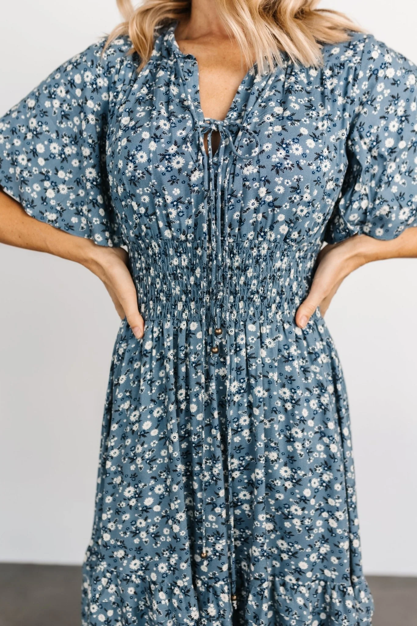 Spell Boho Midi Dress | Blue Floral