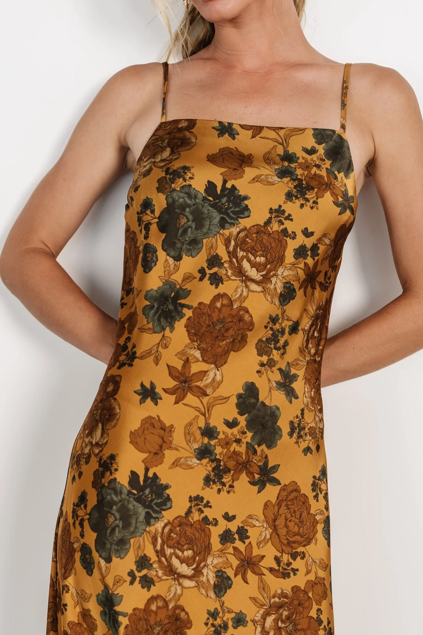 Hallie Tank Maxi Dress | Gold Multi