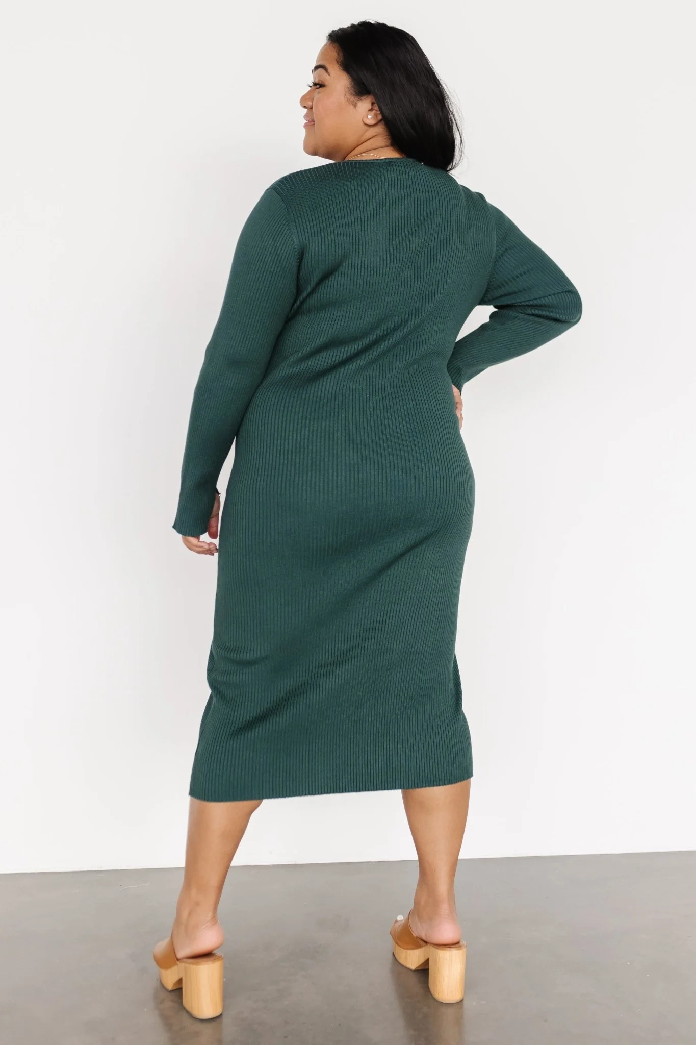 Fairmount Ribbed Midi Dress | Green