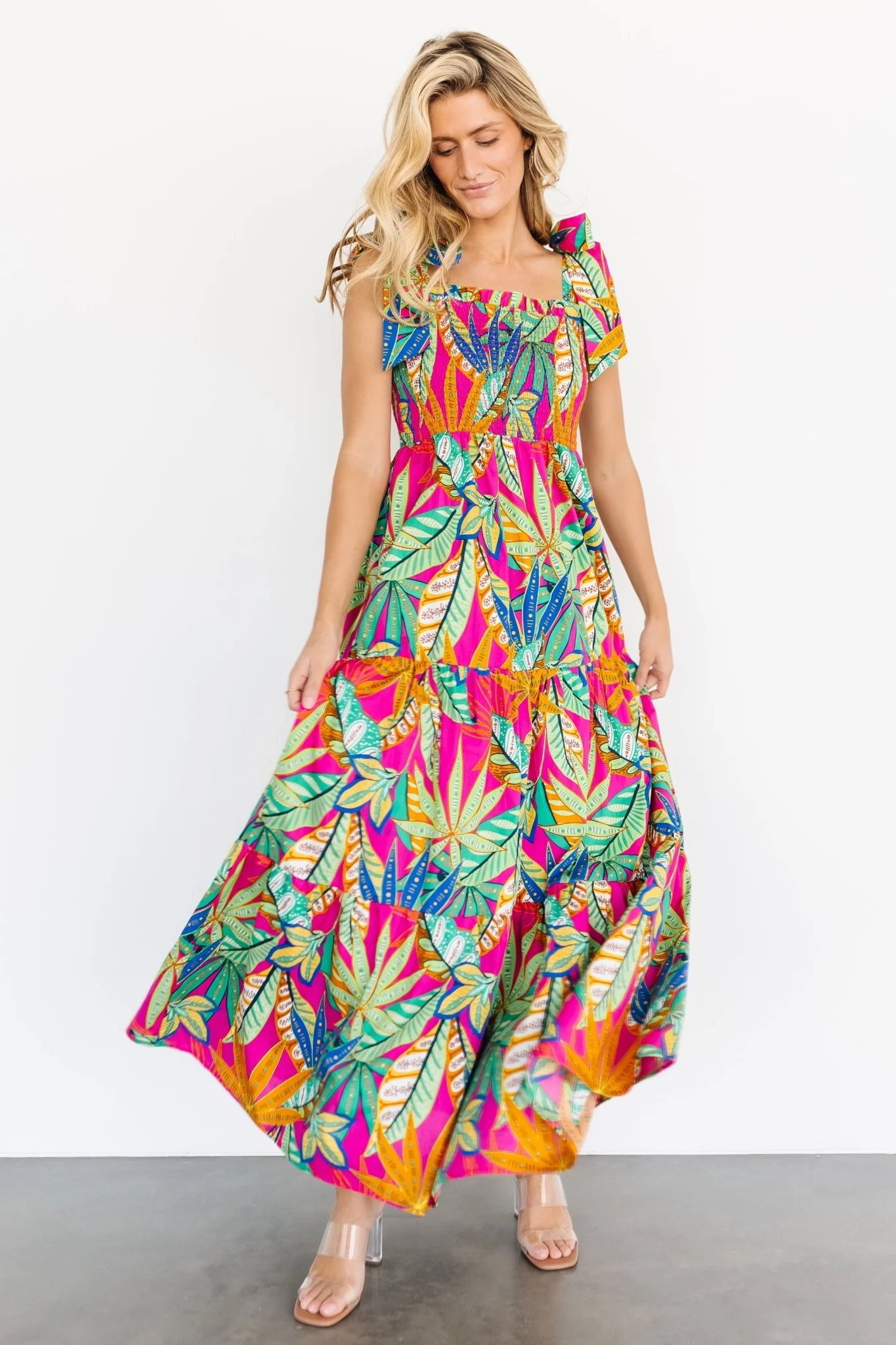 Cabana Maxi Dress | Green + Fuchsia Multi