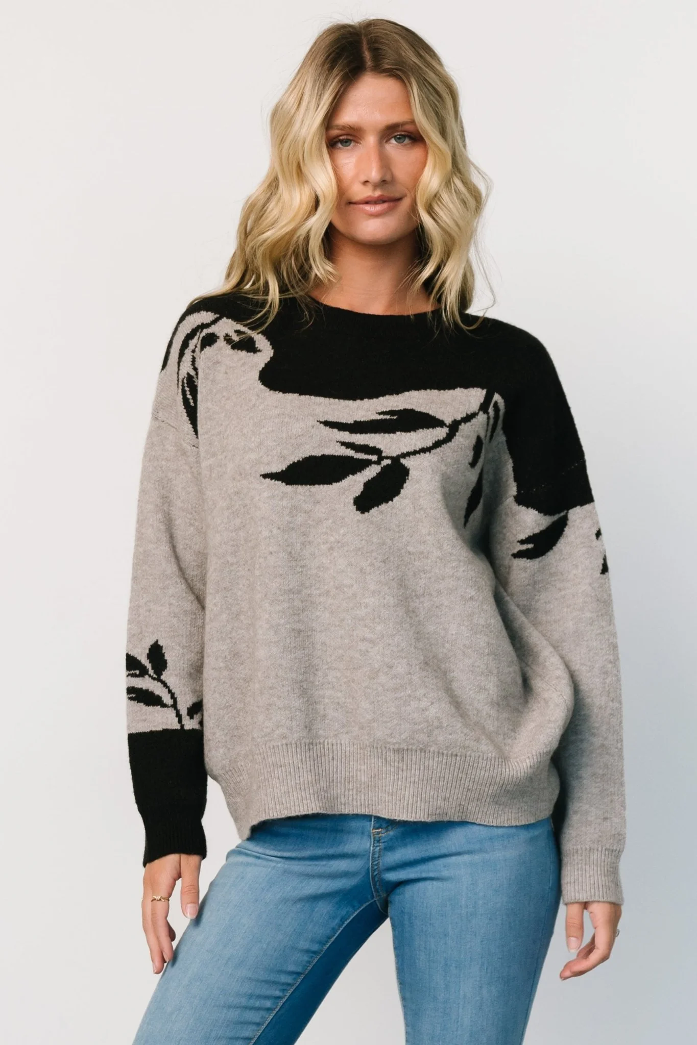Teresa Sweater | Gray + Black