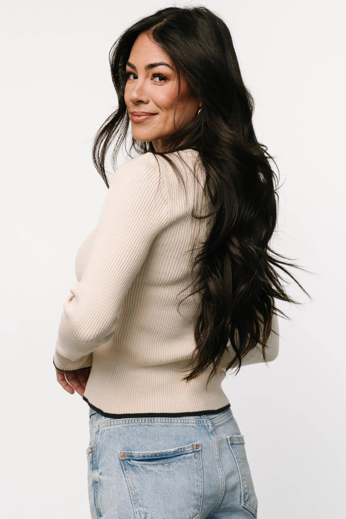 Jentz Ribbed Top | Natural