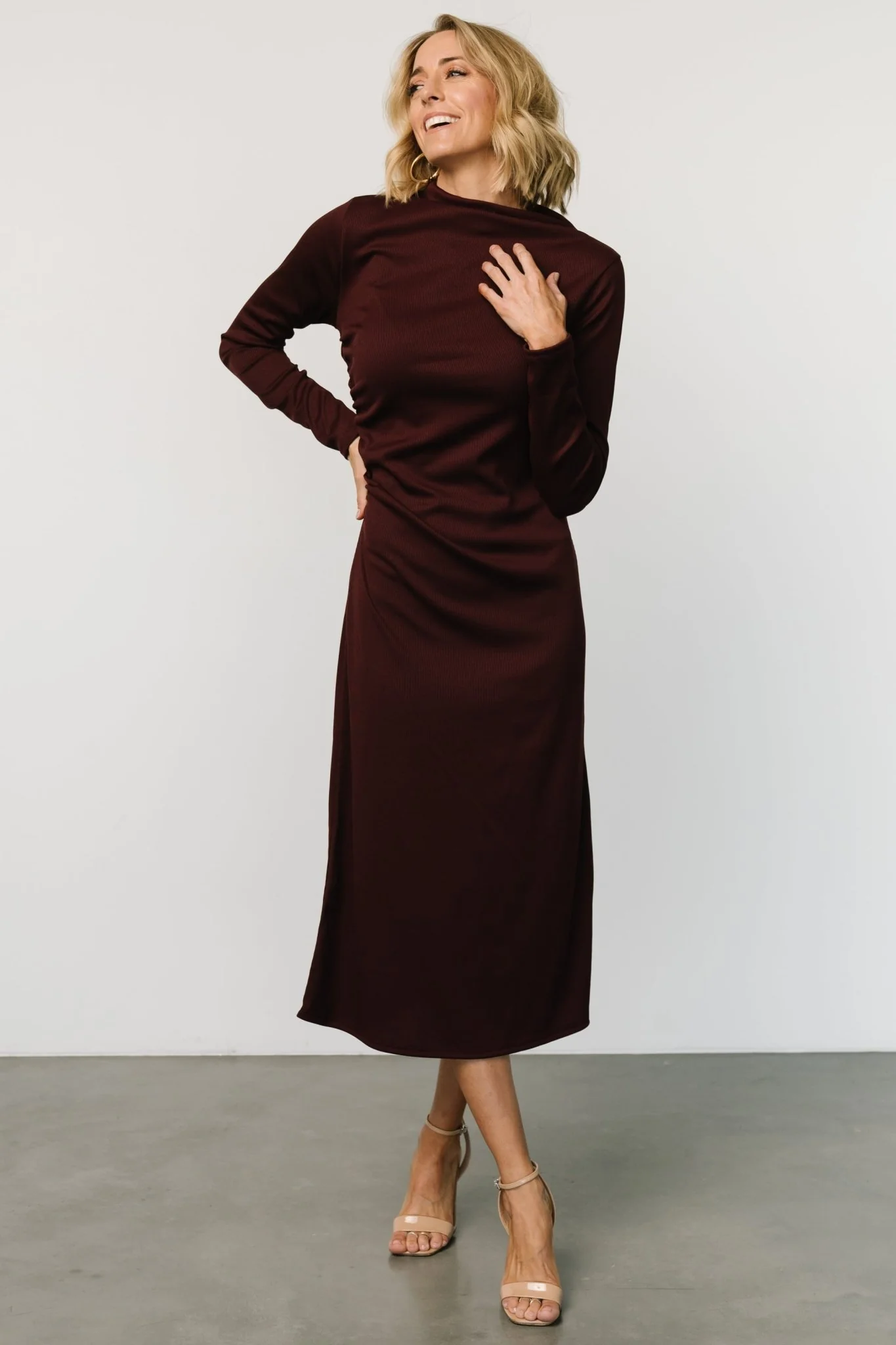 Aiko Mock Neck Dress | Mulberry
