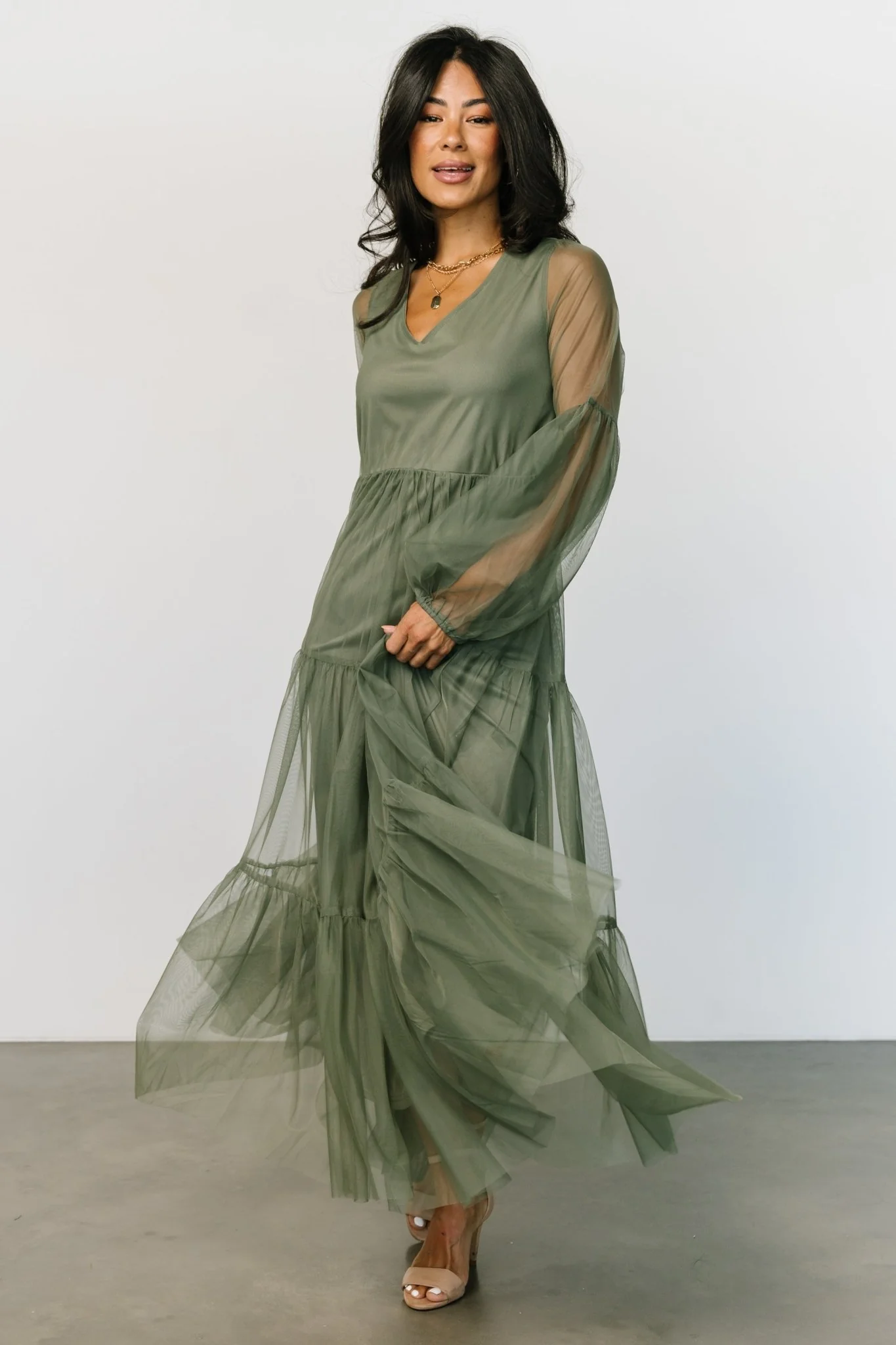 Hoffman Tulle Maxi Dress | Olive
