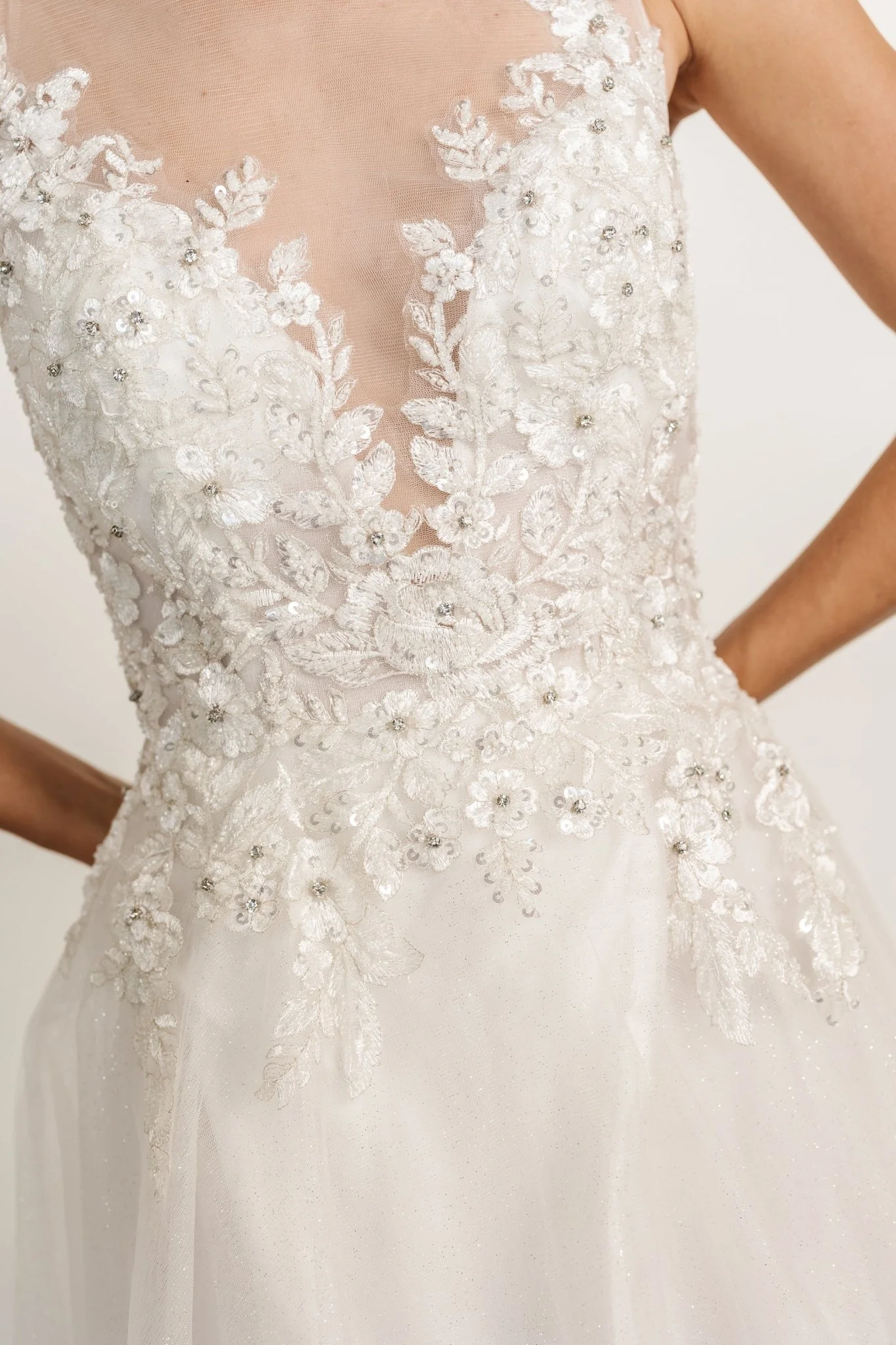 Affection Shimmer Bridal Gown | Off White