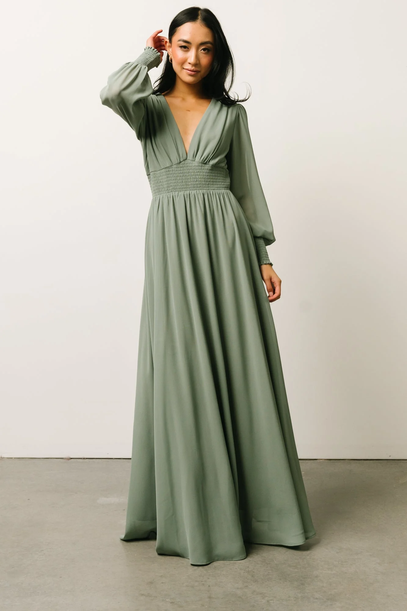 Olivia Maxi Dress | Eucalyptus