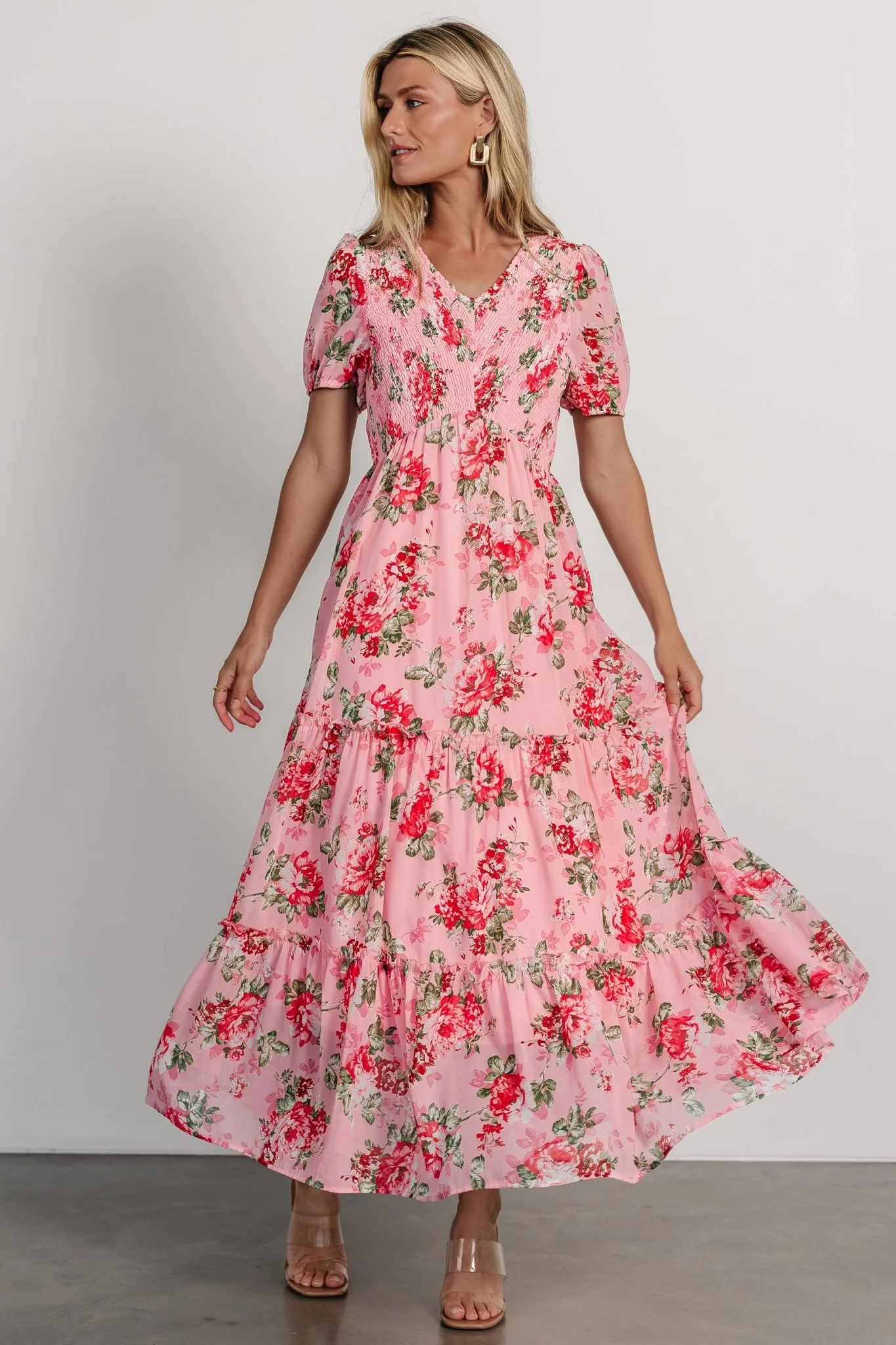 Cadella Maxi Dress | Pink Floral
