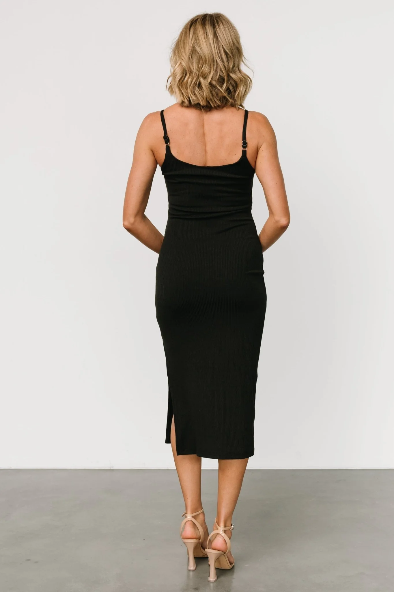 Claremont Ribbed Dress | Black