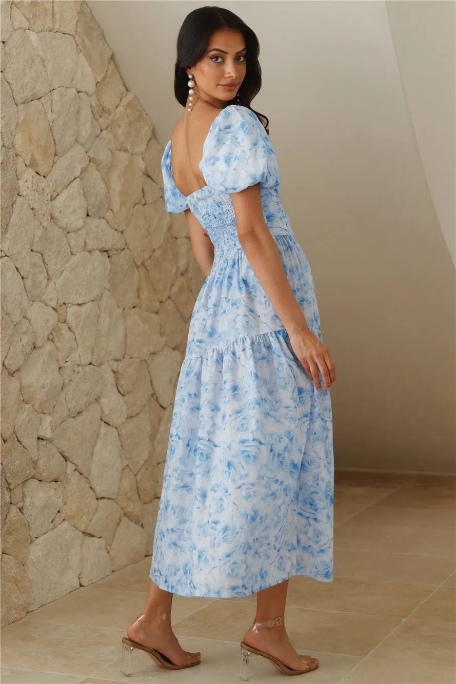 Your Girl Loves Midi Dress Blue