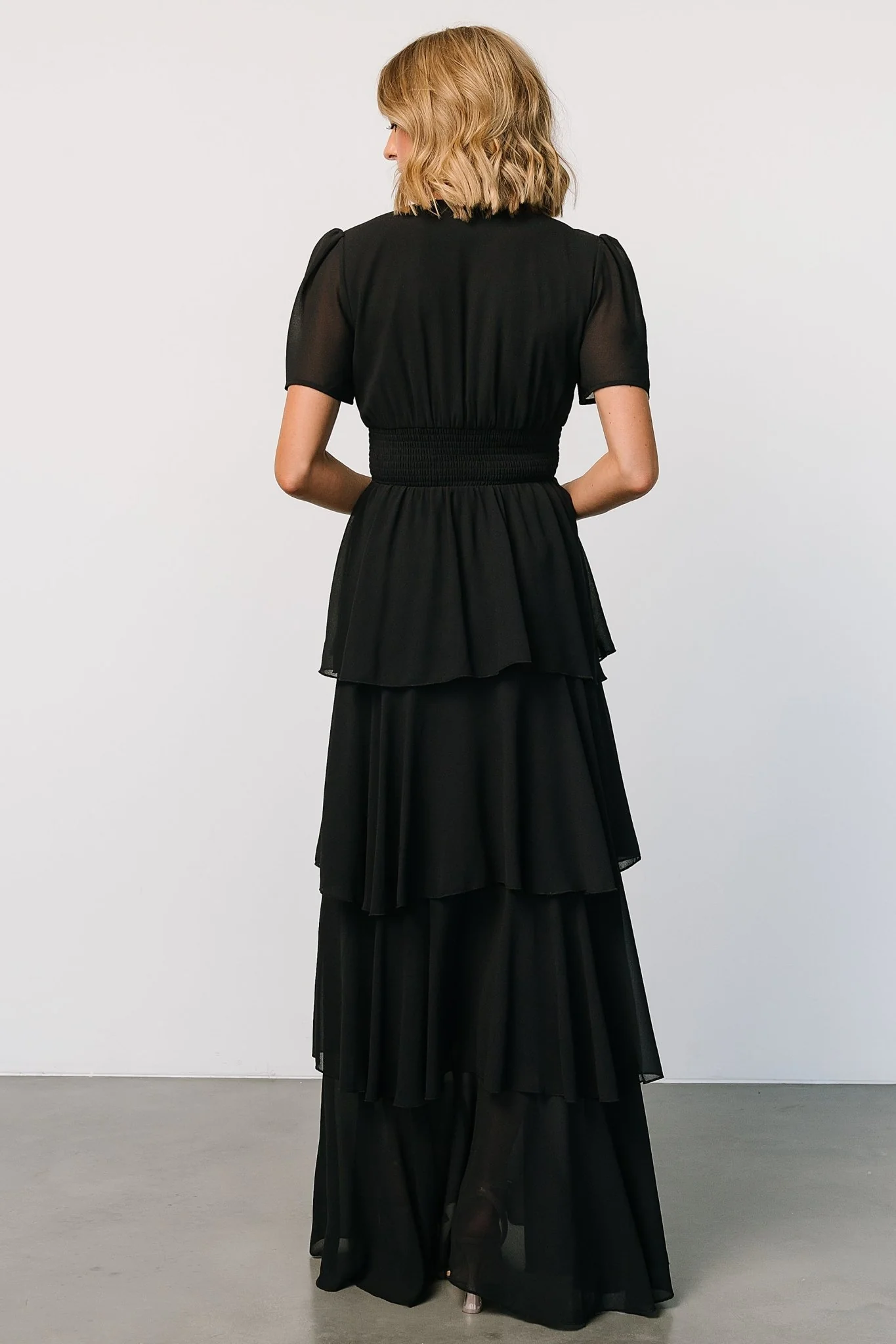 Montaigne Ruffle Maxi Dress | Black