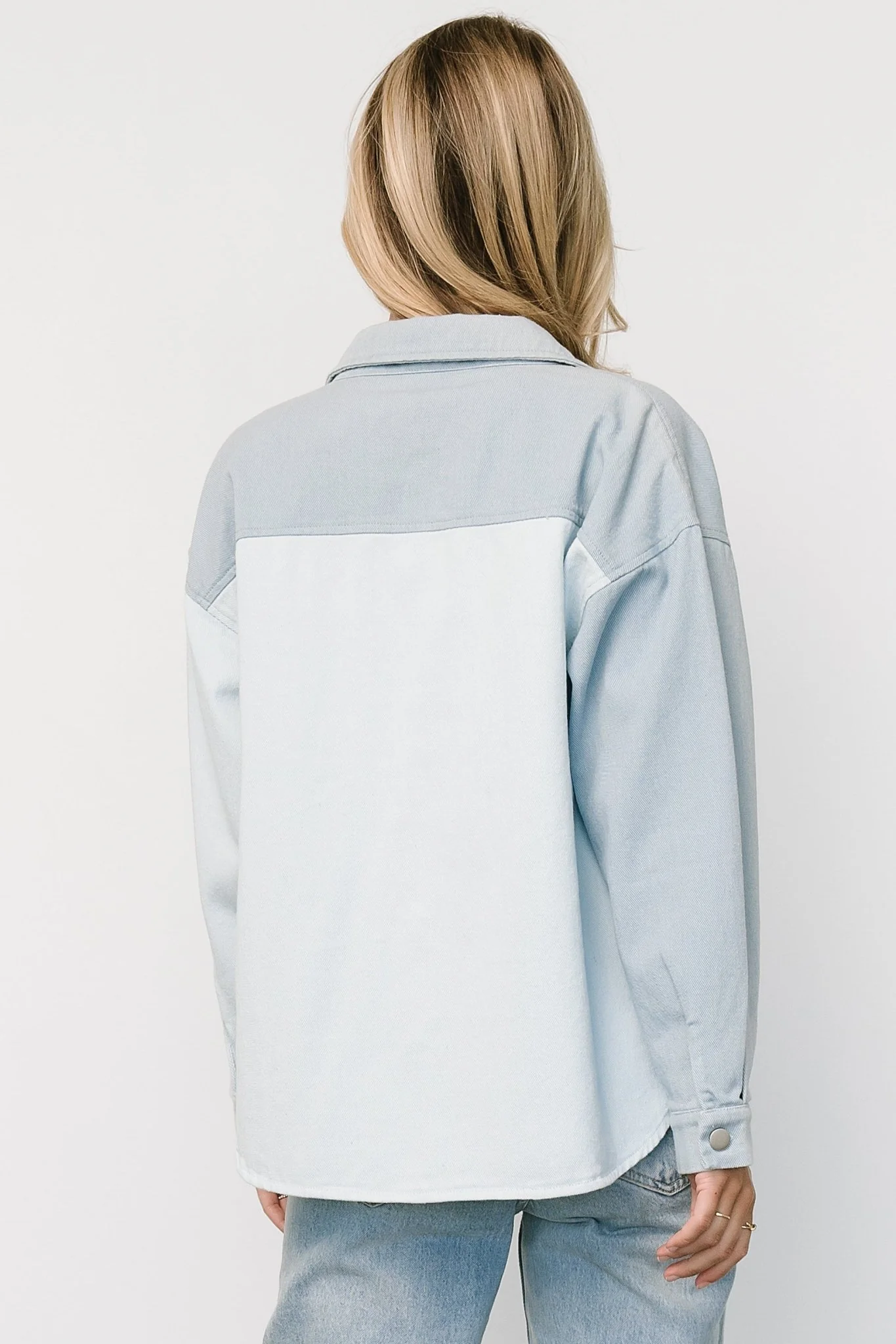 Rachel Two-Tone Shacket | Denim