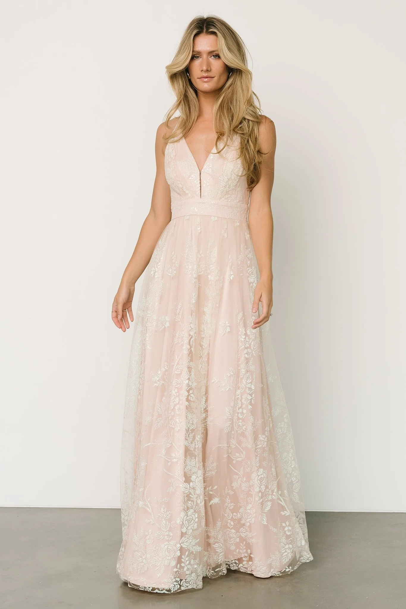 Lucienne Shimmer Maxi Gown | Ivory