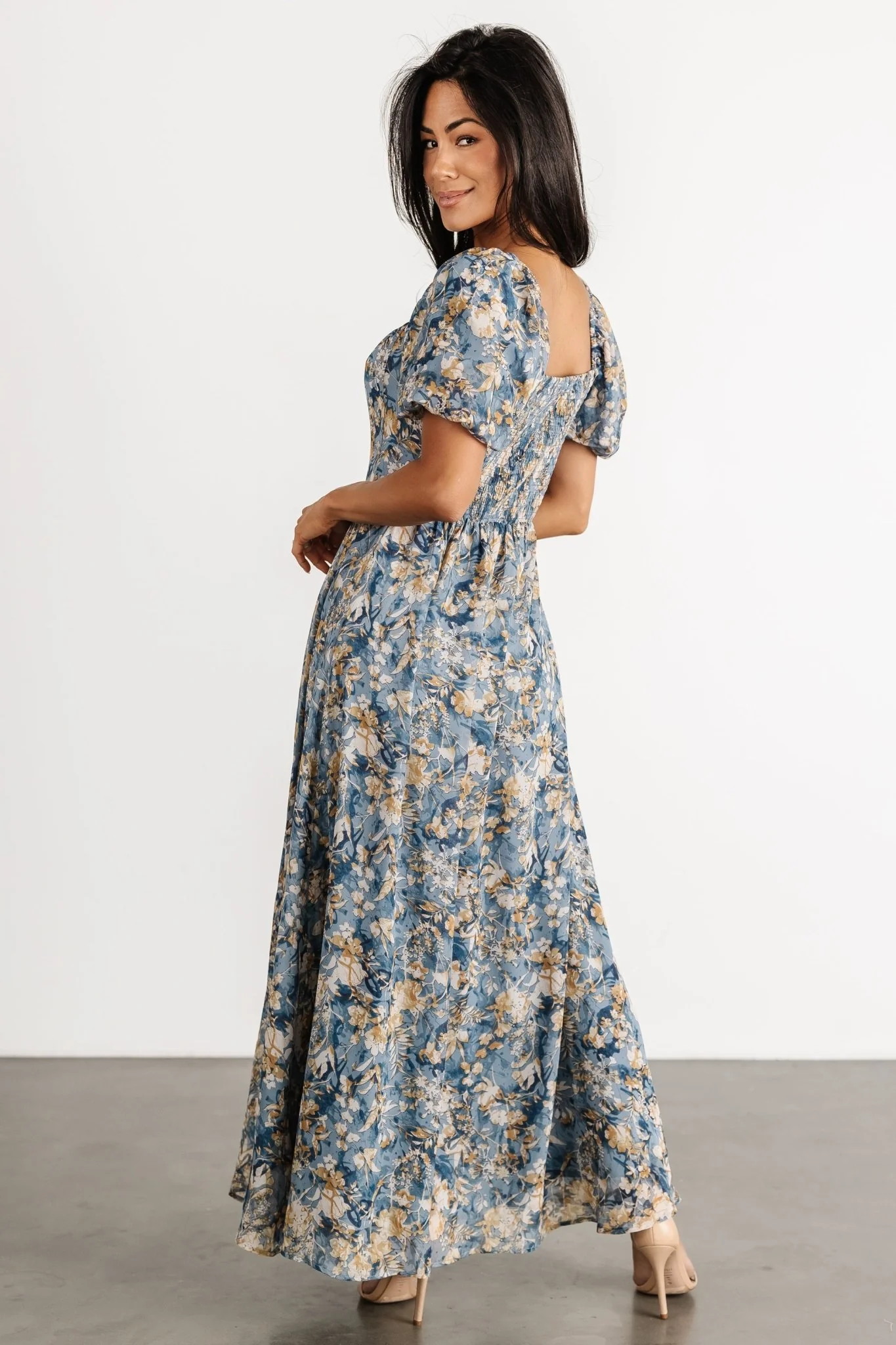 Raelynn Maxi Dress | Dusty Blue Floral