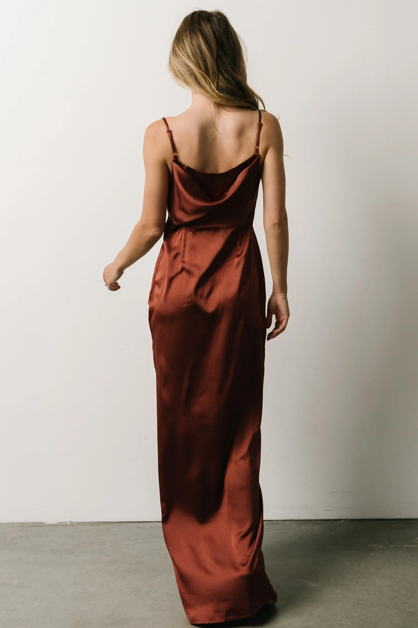 Sydney Satin Gown | Cinnamon