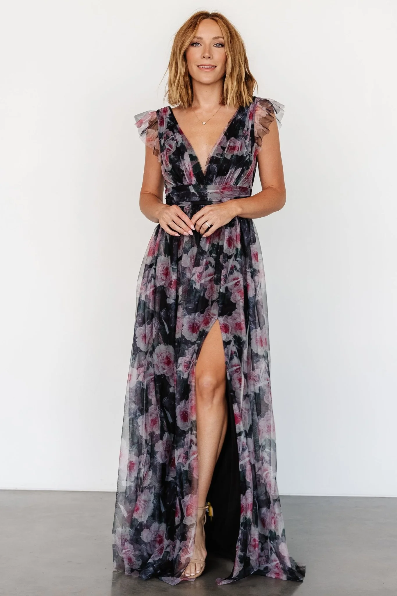 Carmine Maxi Dress | Black Floral