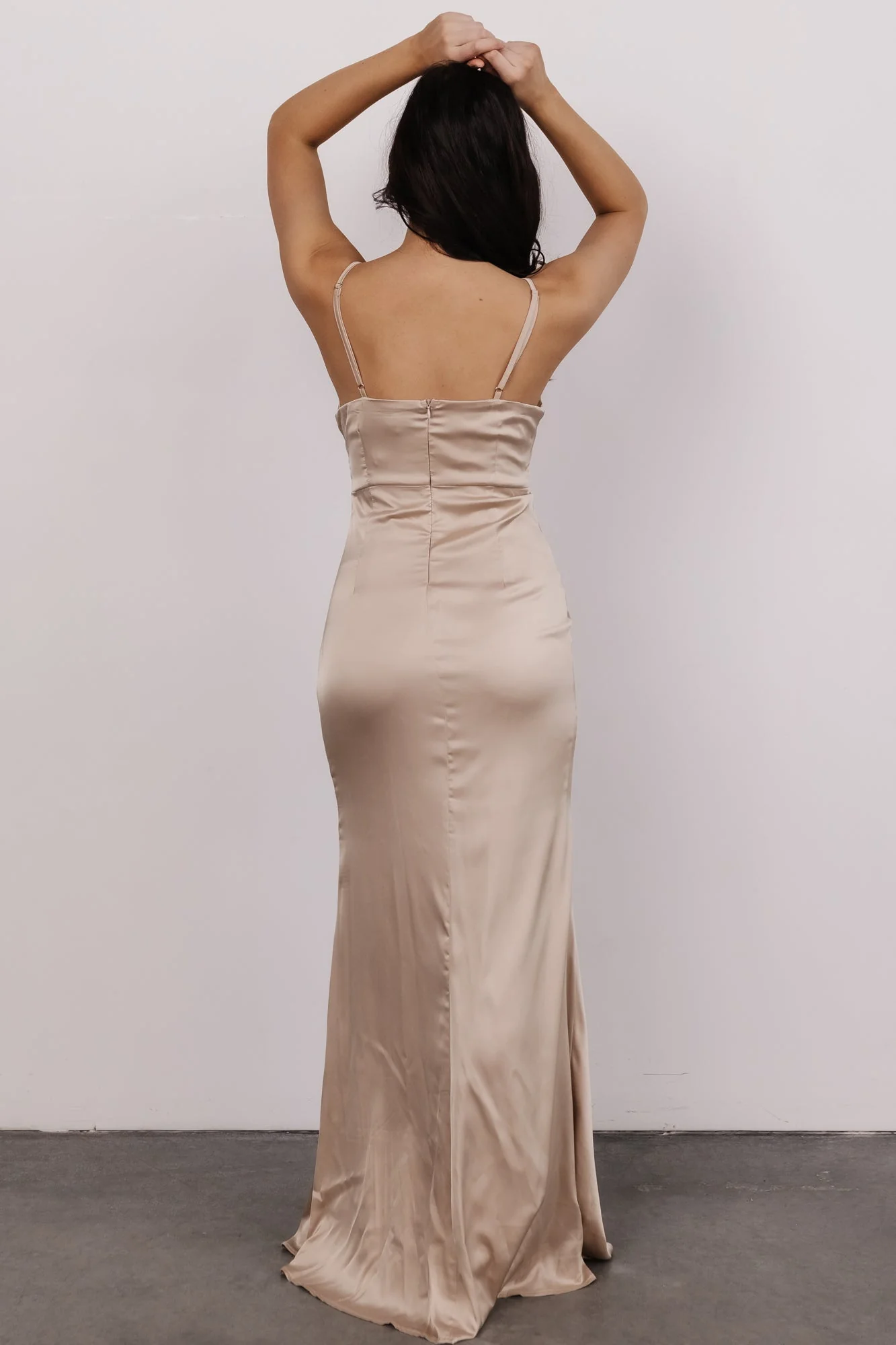 Monet Satin Gown | Champagne