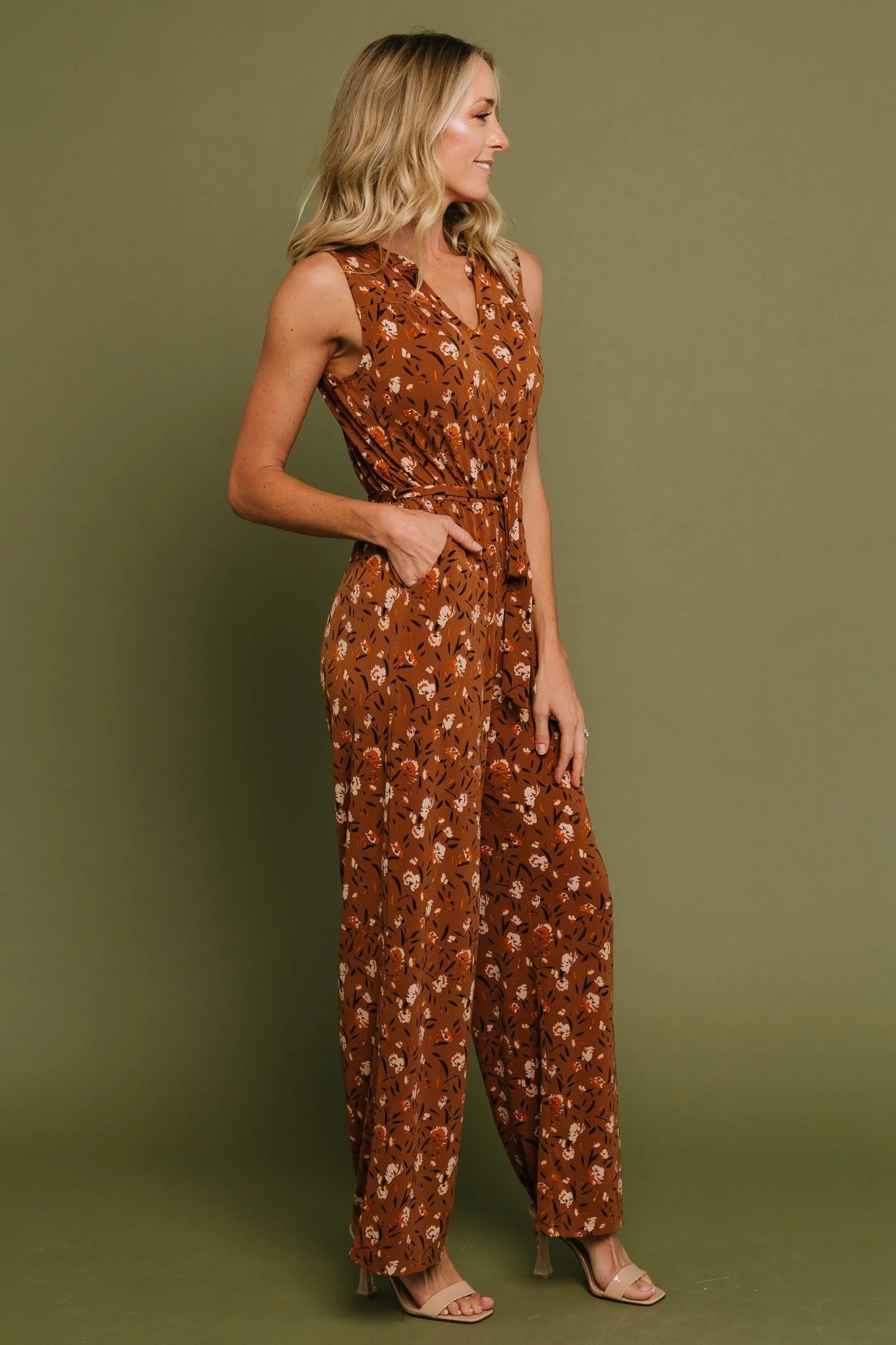 Grove Tank Jumpsuit | Copper Multi