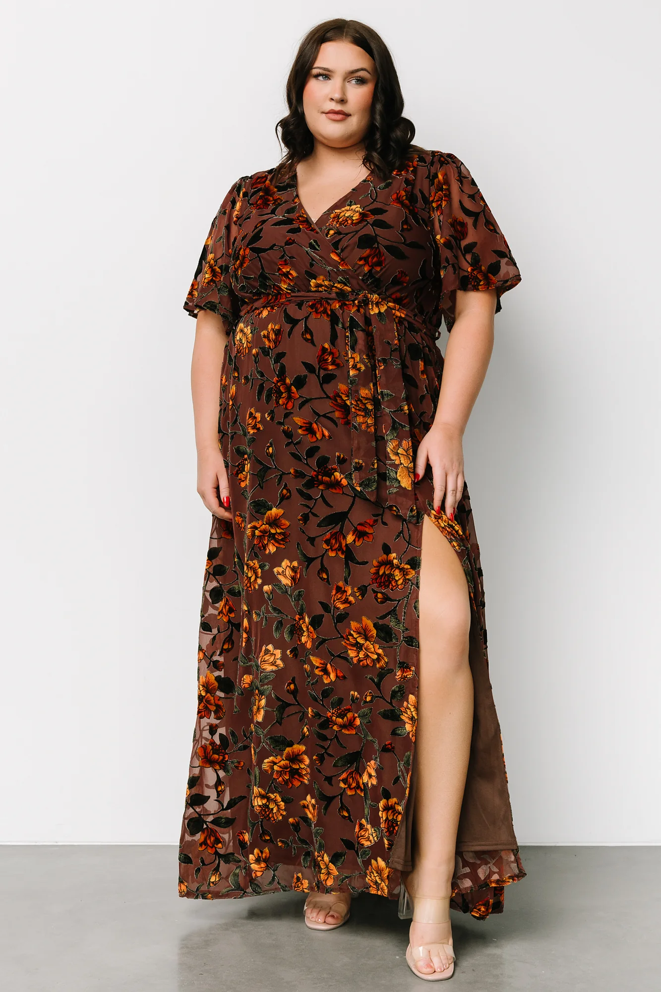 Uma Velvet Maxi Dress | Clove + Amber Floral