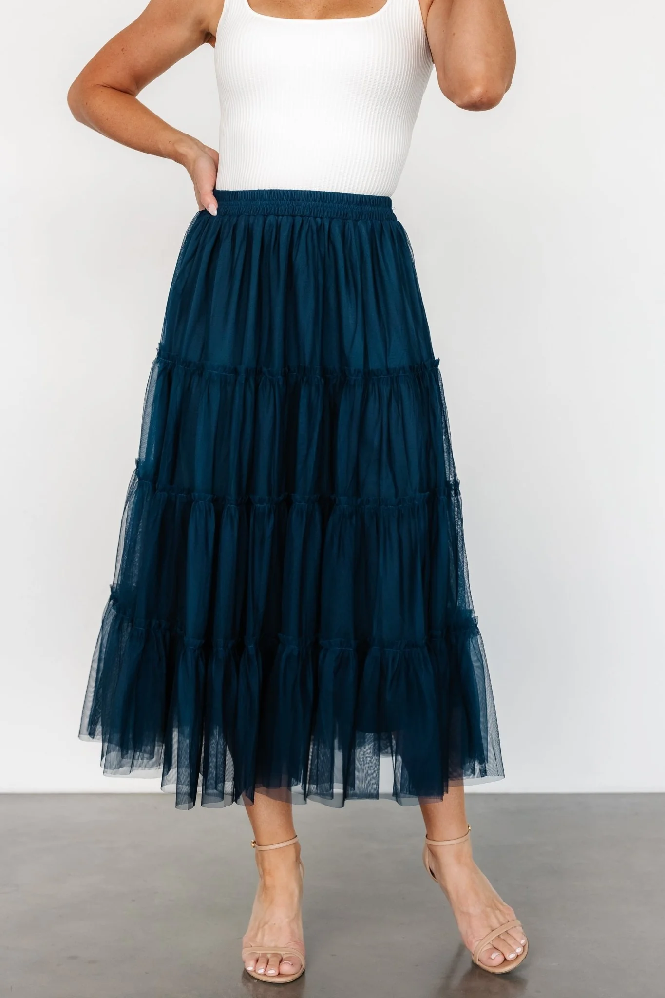 Galena Tulle Skirt | Deep Topaz