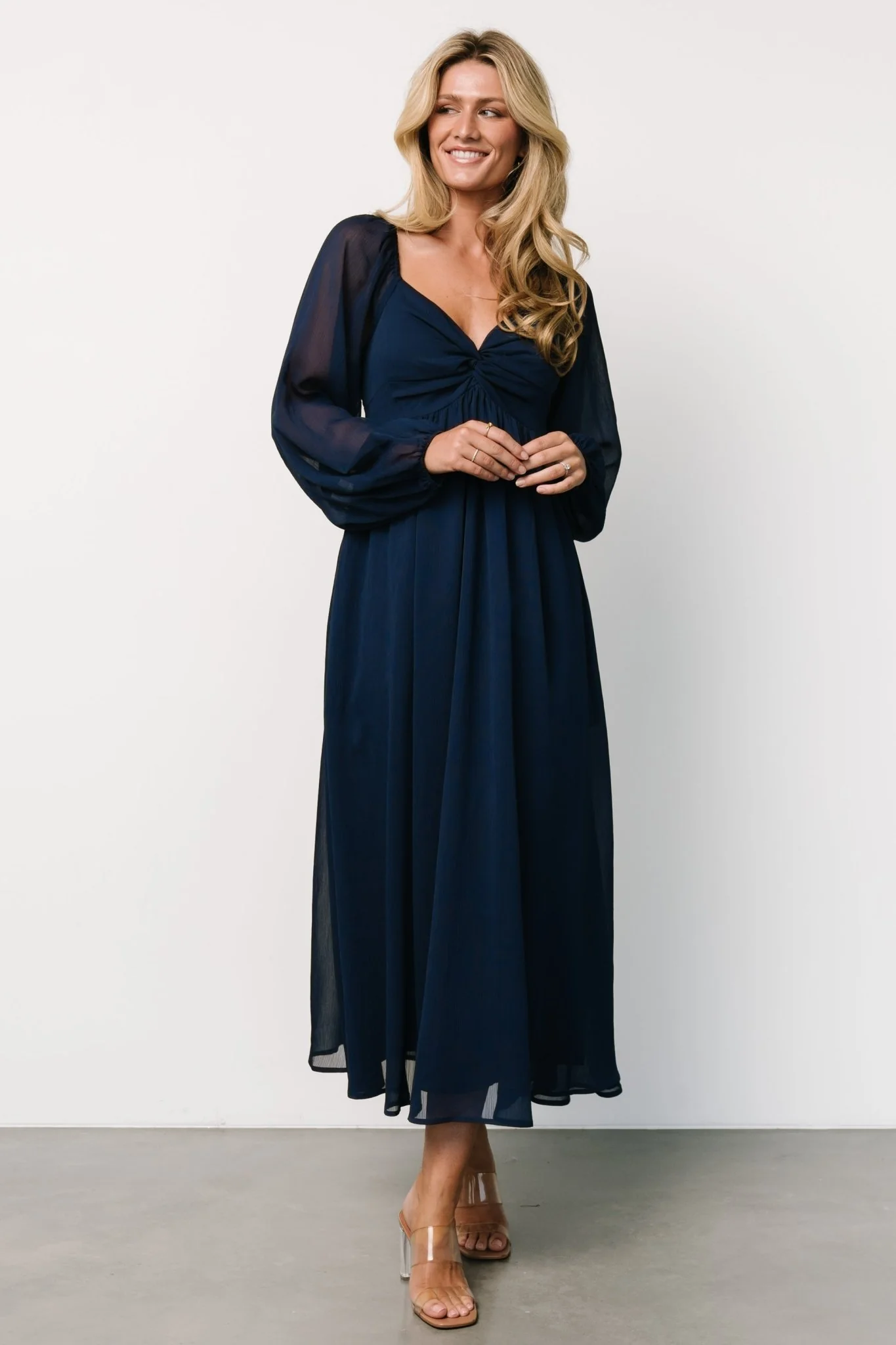 Dione Midi Dress | Navy