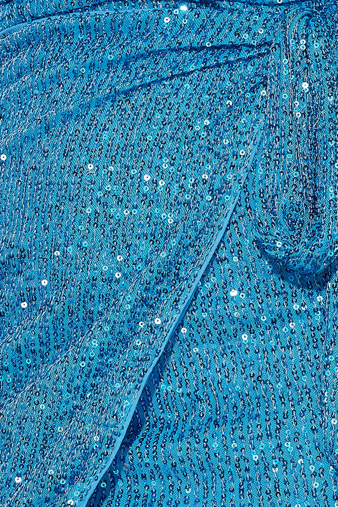 Mirror Magic Sequin Mini Dress Blue