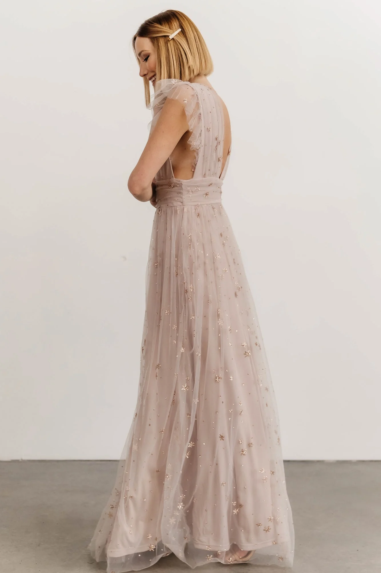 Nova Shimmer Maxi Dress | Dusty Lilac