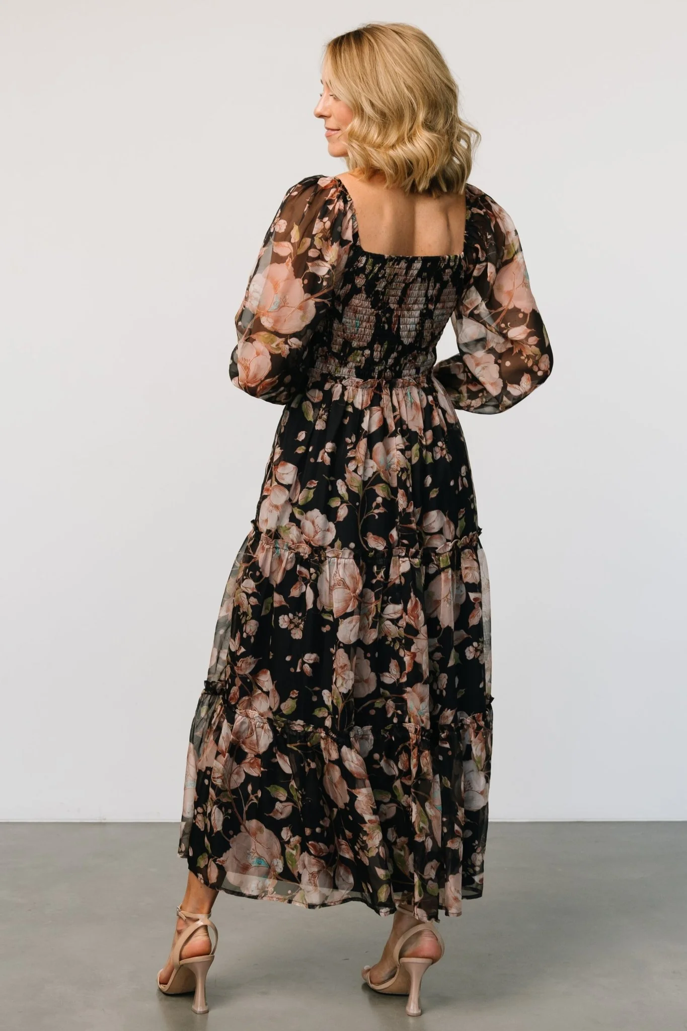 Adeline Smocked Maxi Dress | Midnight Floral