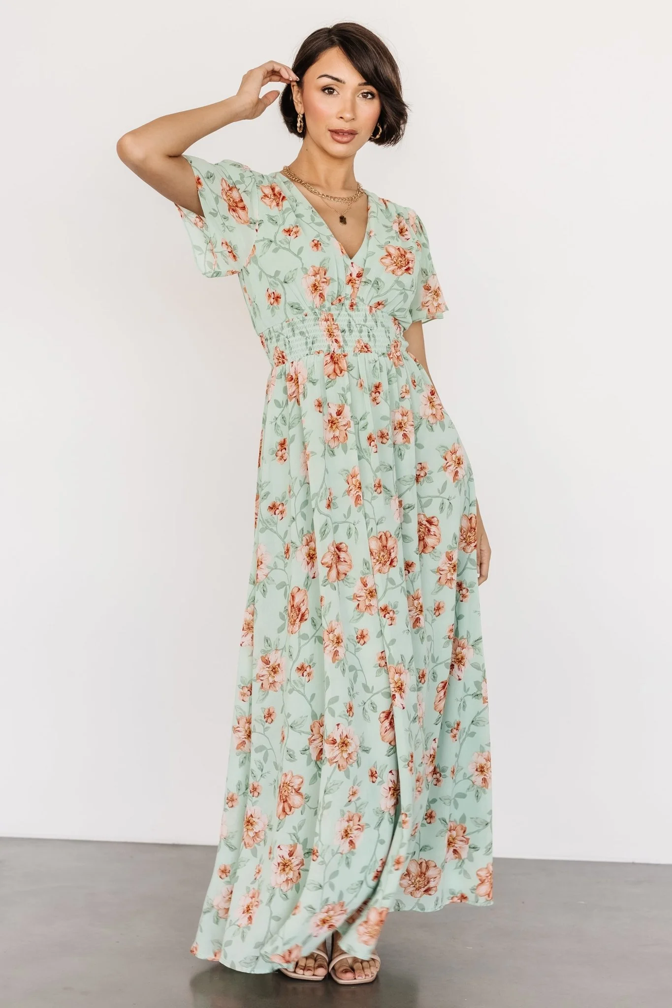 Birdie Maxi Dress | Sage Multi