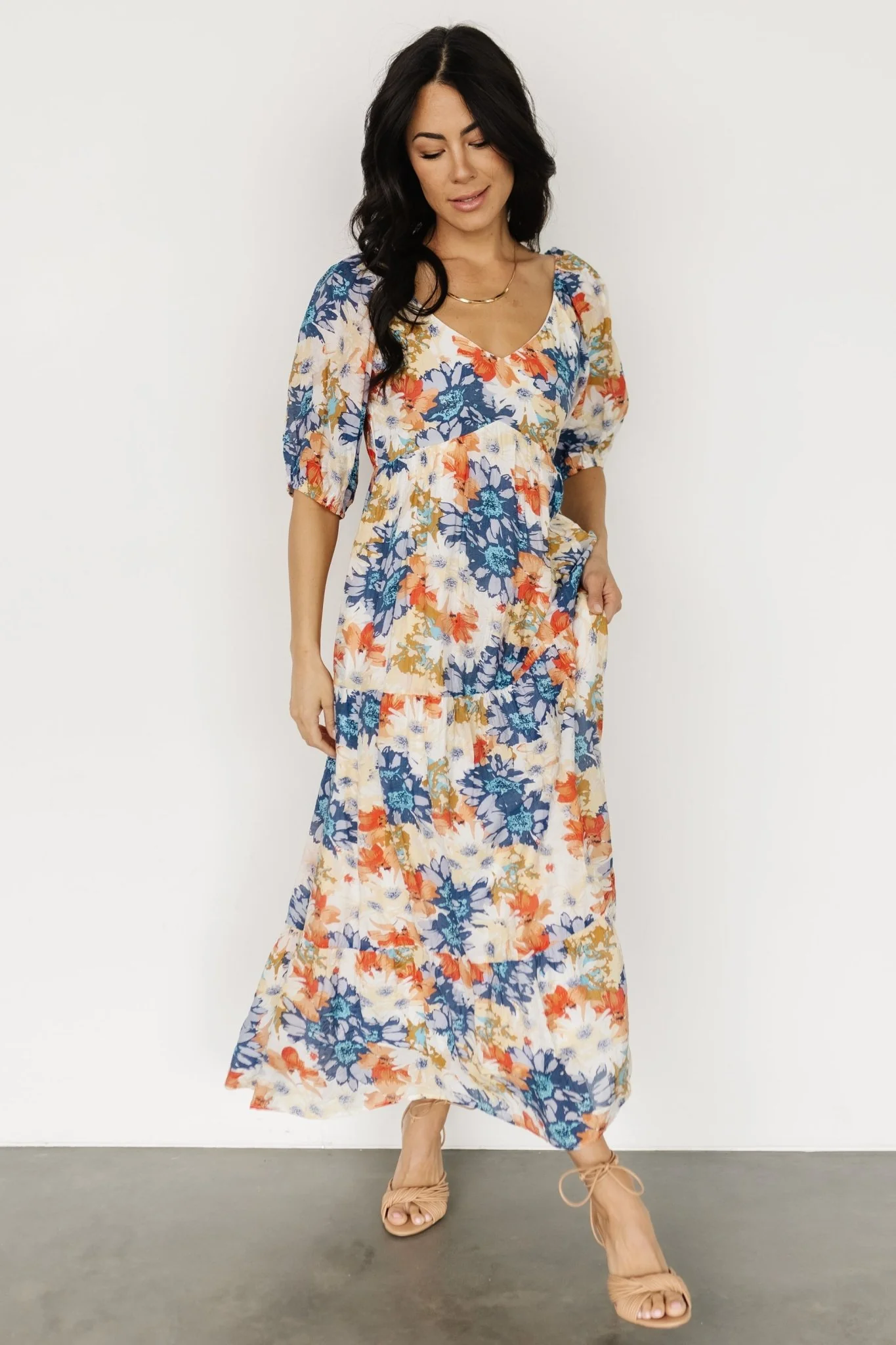Denton Midi Dress | Blue Multi