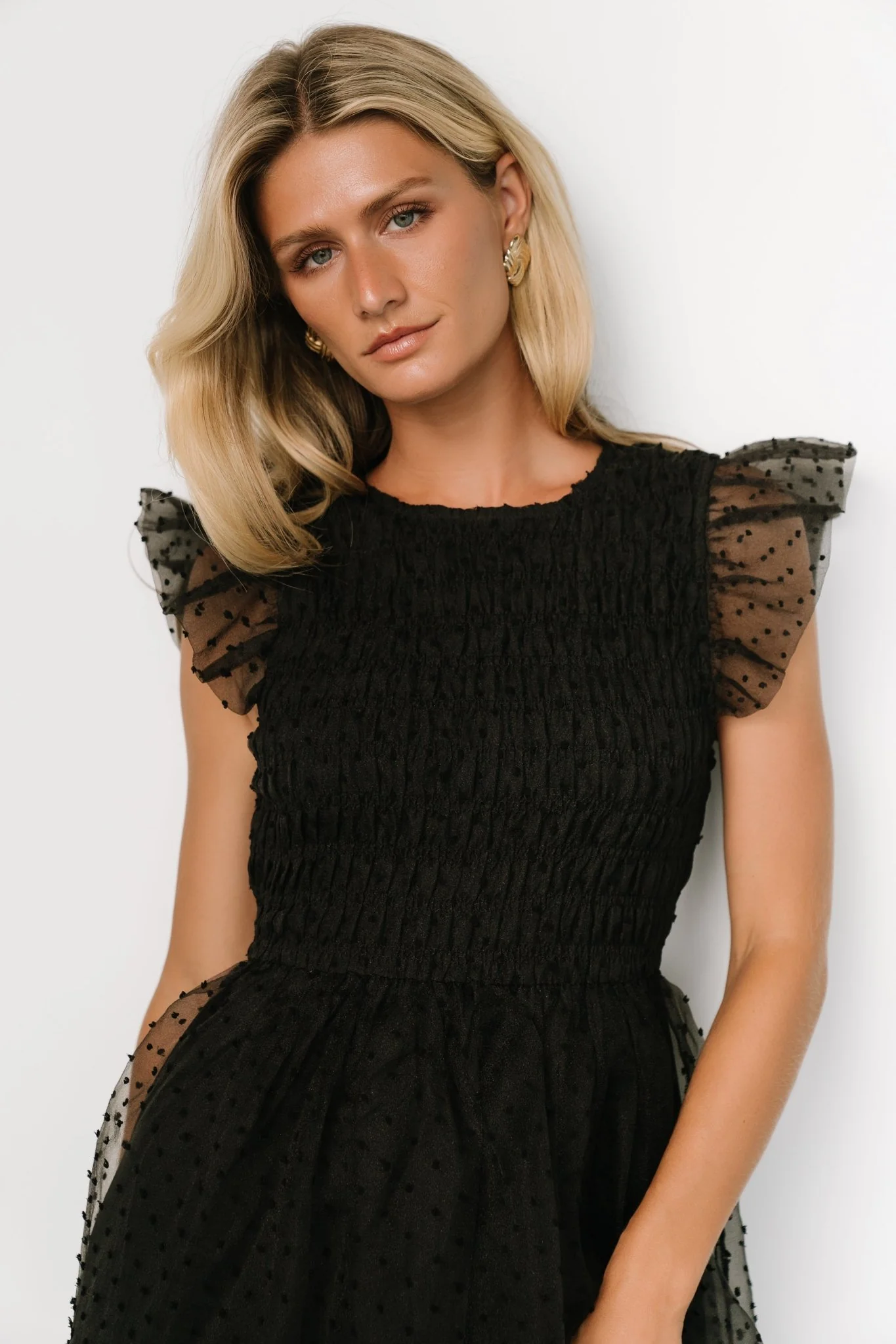 Alice Dot Midi Dress | Black