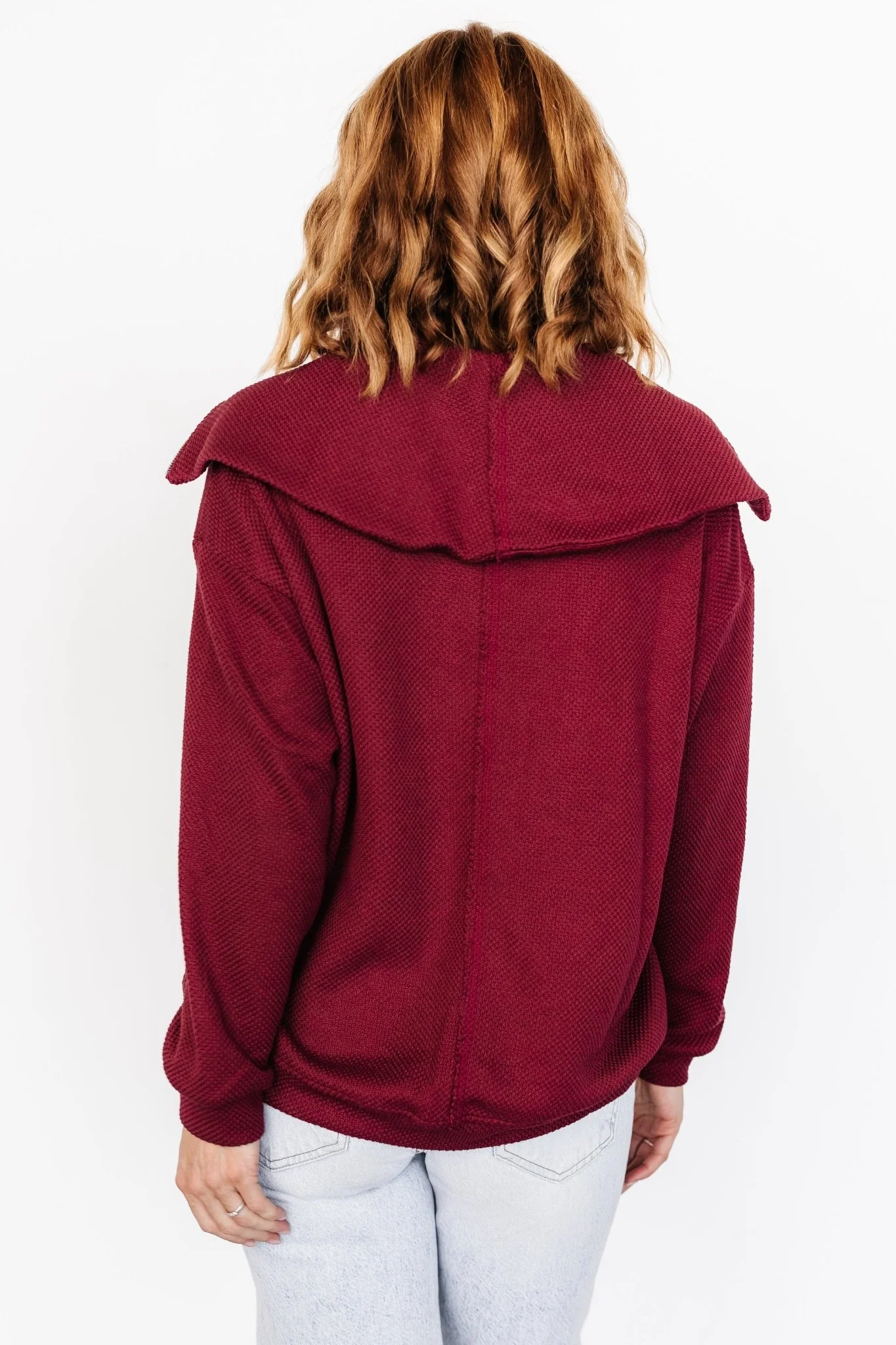 Shiloh Half Zip Pullover | Burgundy
