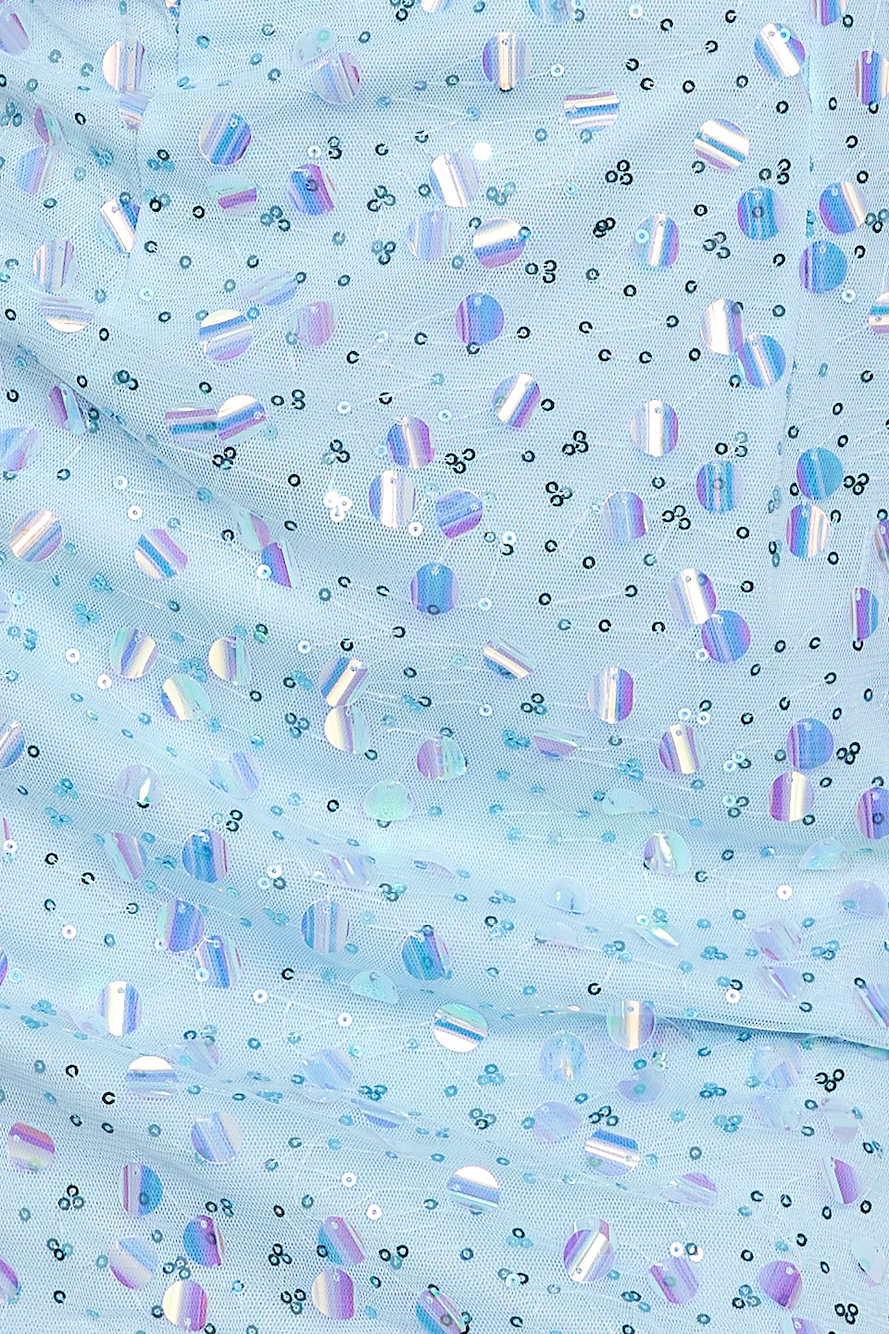 Light It Bright Sequin Mini Dress Blue