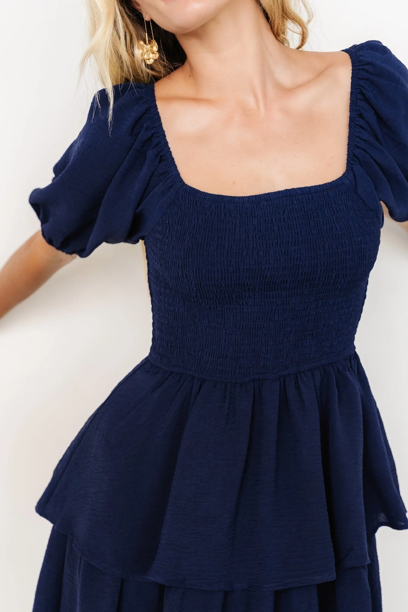 Ashbourne Tiered Dress | Midnight Blue