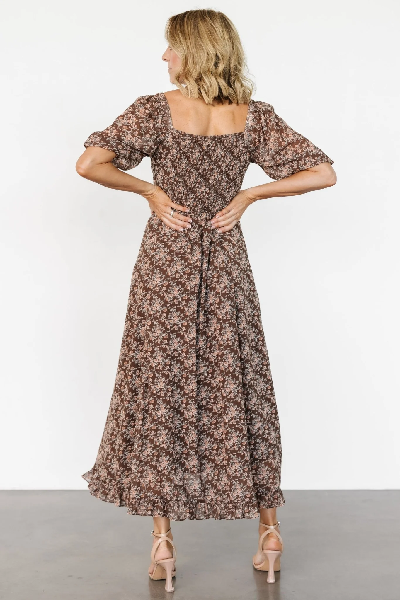 Camryn Maxi Dress | Brown Floral