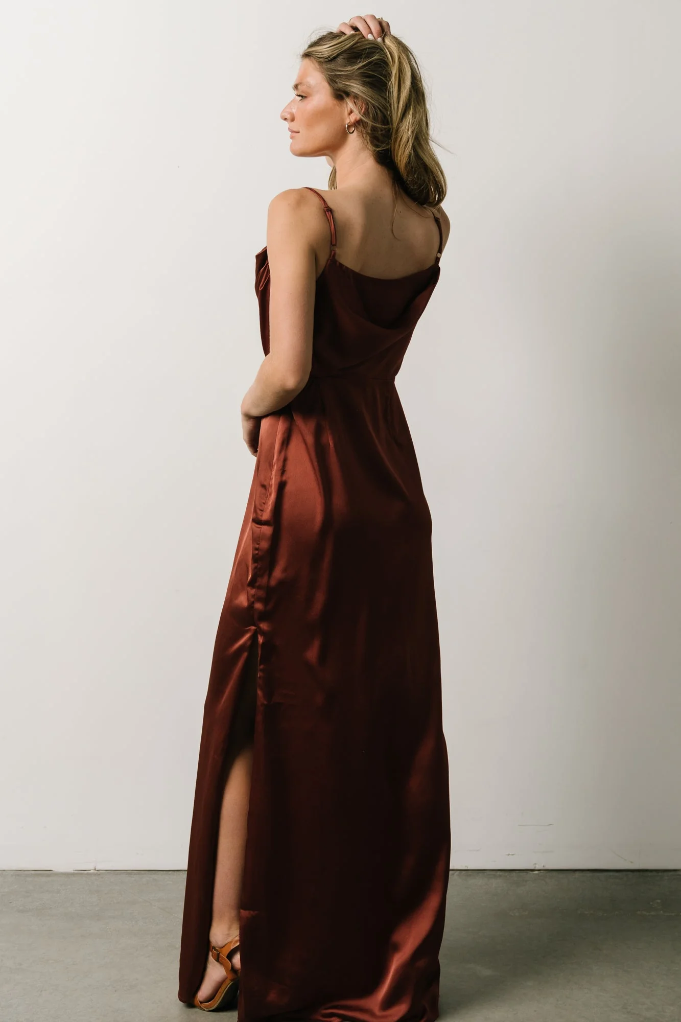 Sydney Satin Gown | Cinnamon