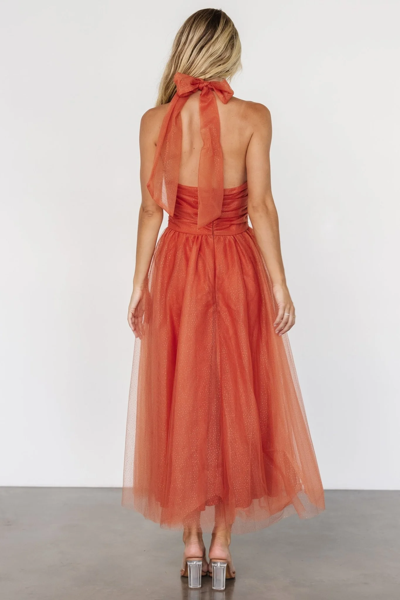 Thea Halter Dress | Rust