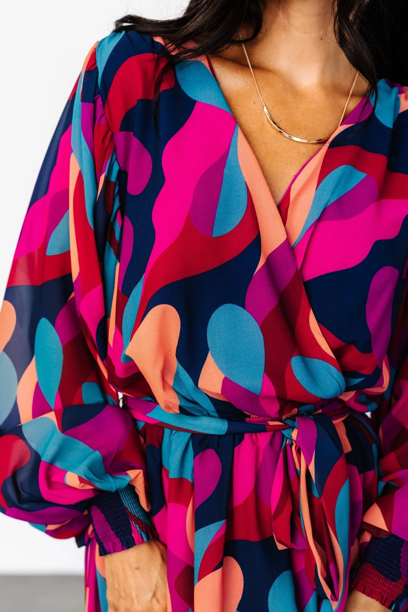 Lyndsi Short Dress | Magenta Multi