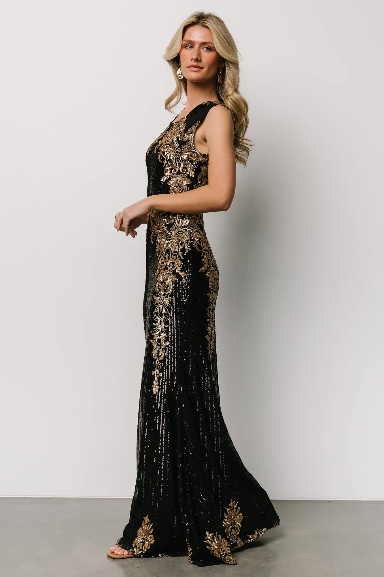 Azura Gown | Black + Gold