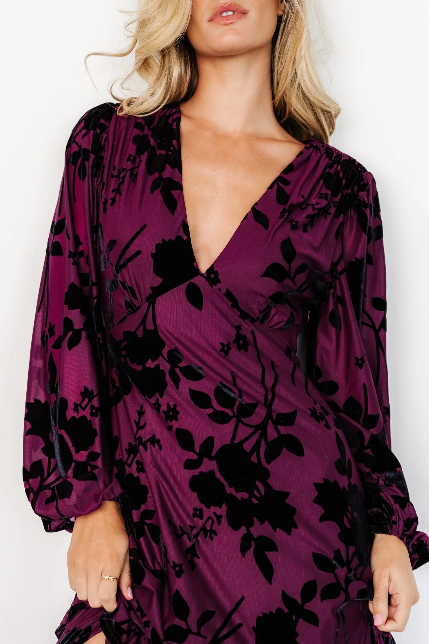 Liana Velvet Embossed Maxi Dress | Mulberry