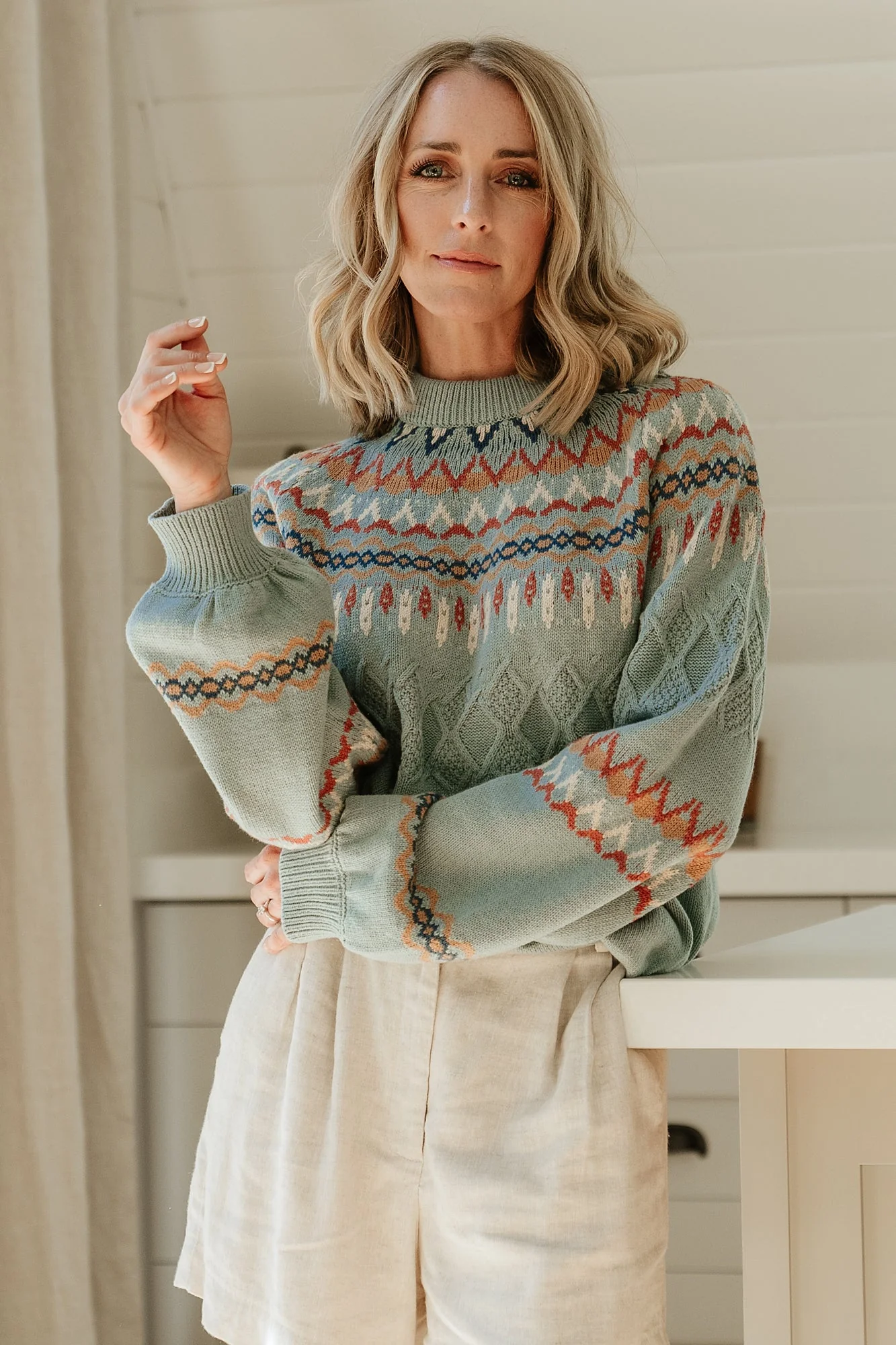 Anders Knit Sweater | Blue Multi