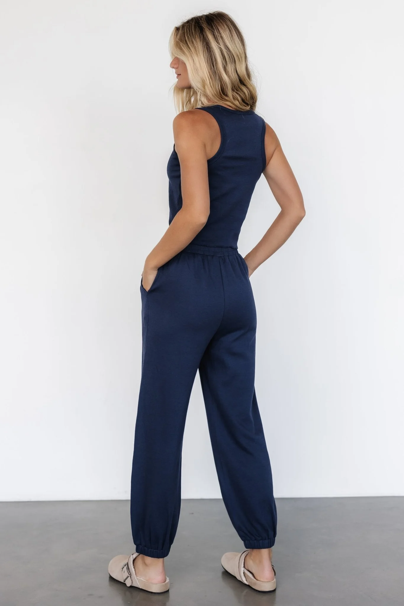 Kellen Tank + Jogger Set | Navy