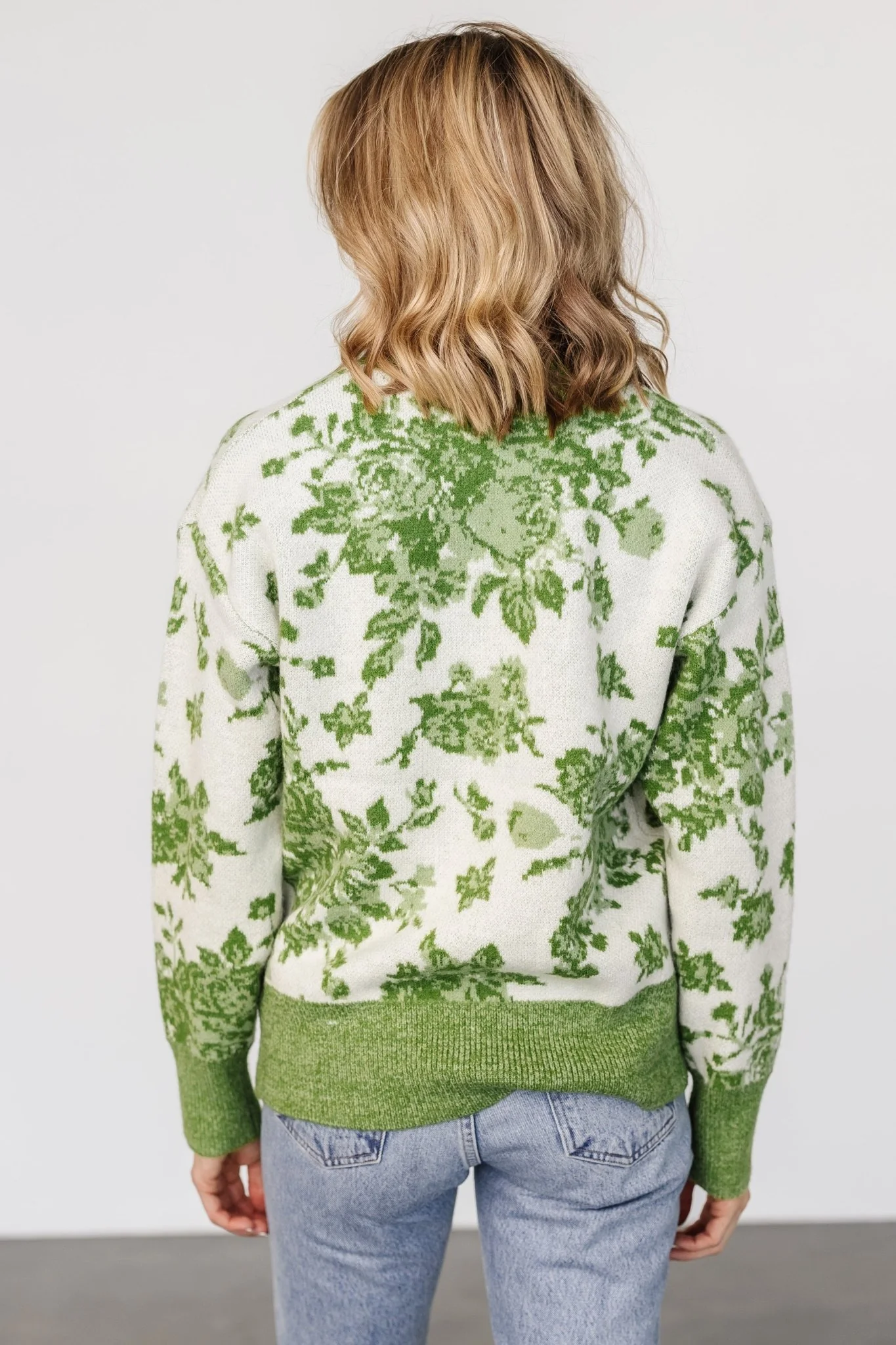 Legend Sweater | Light Green Print