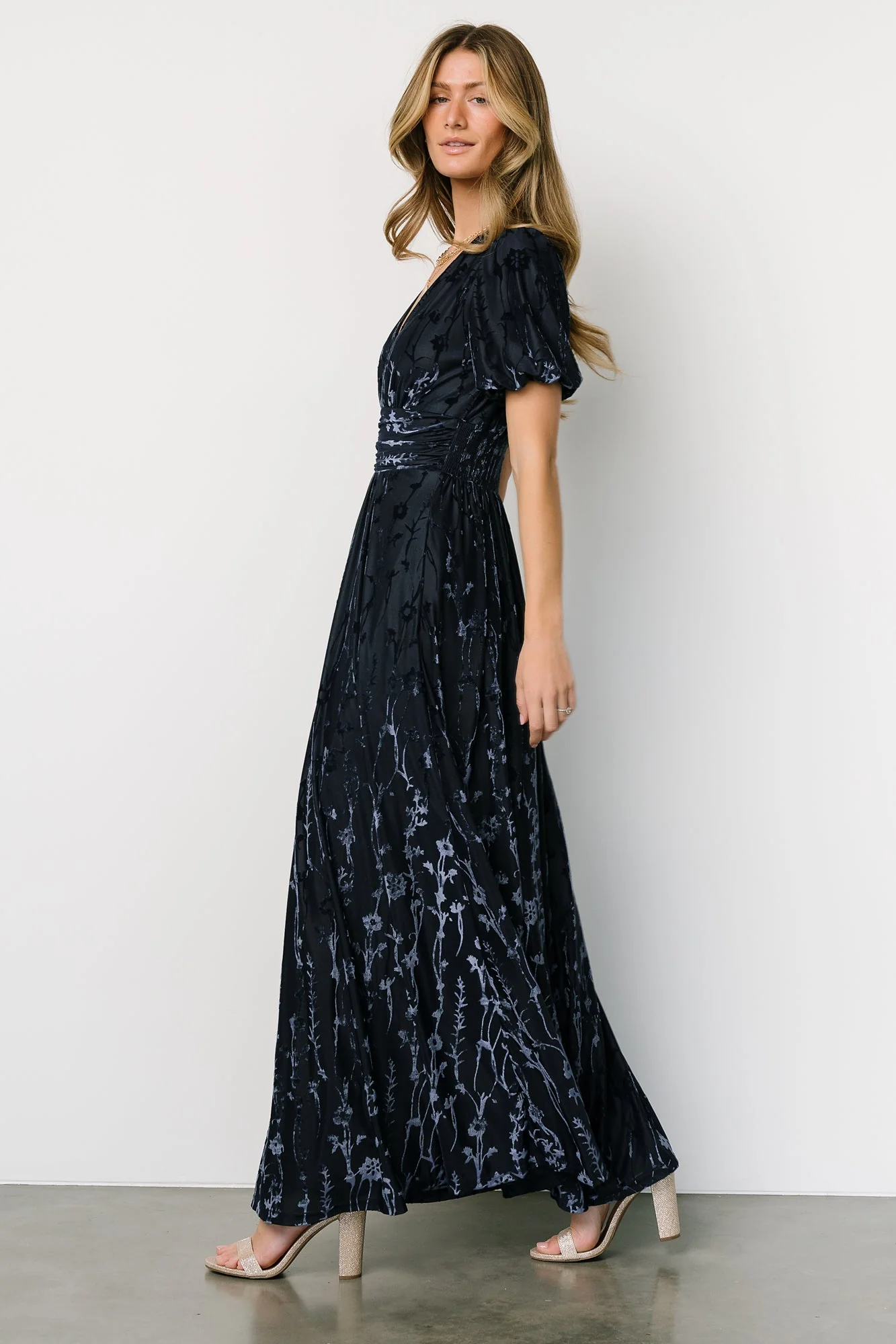 Leslie Velvet Maxi Dress | Deep Blue