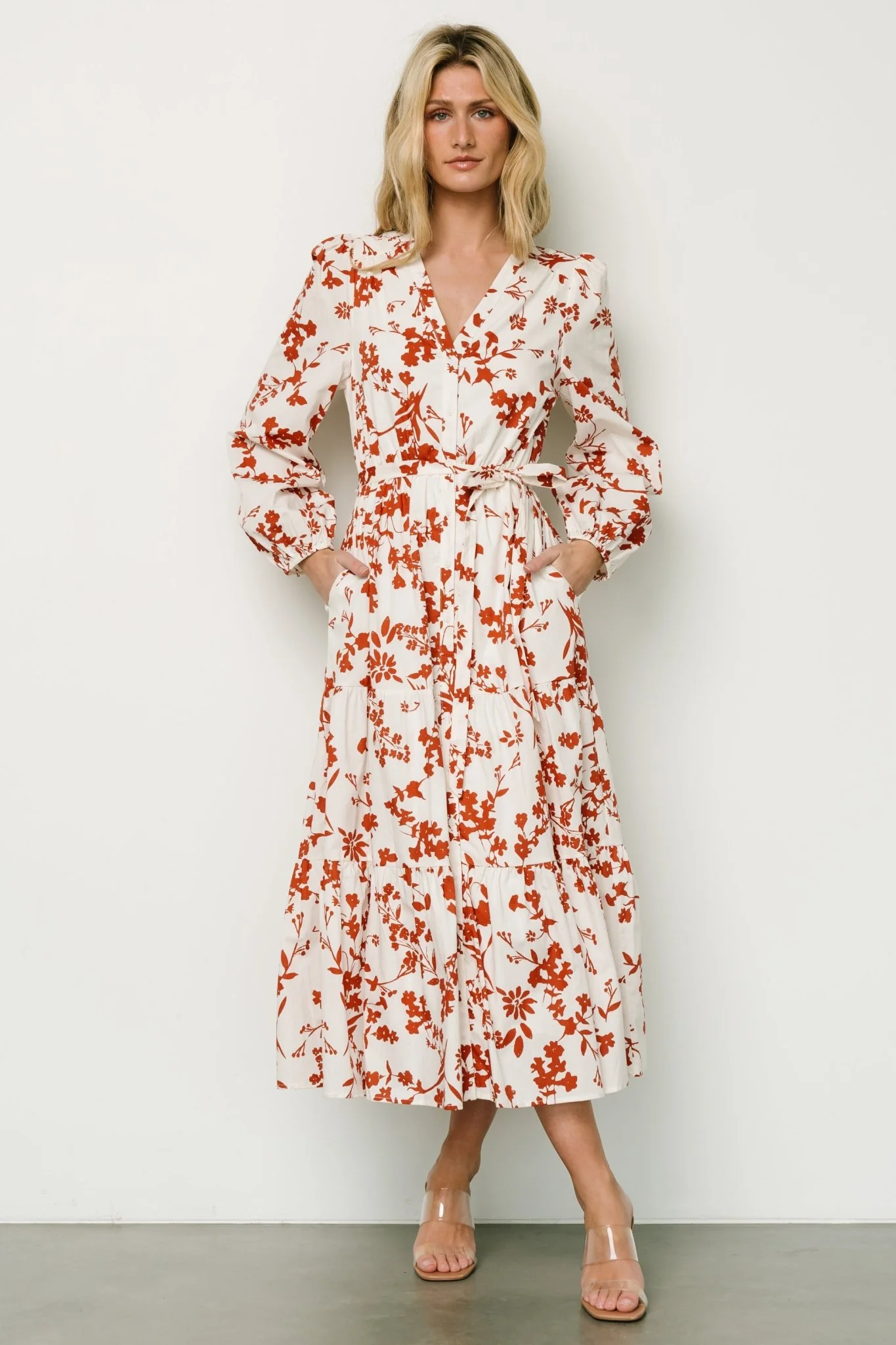 Hale Maxi Dress | Rust Print