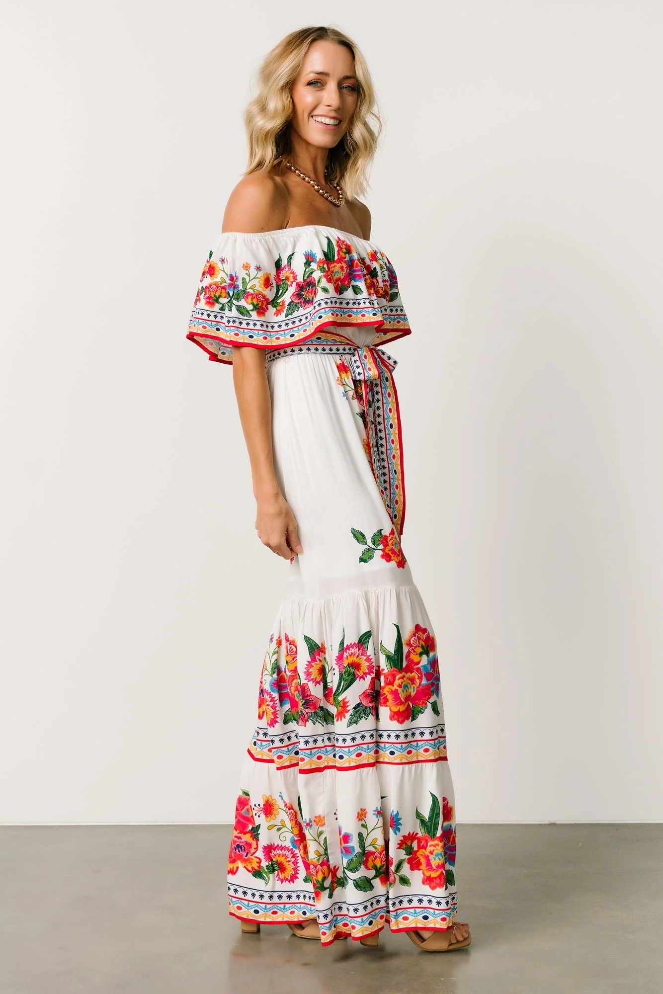 Alejandra Maxi Dress | Ivory Multi Floral